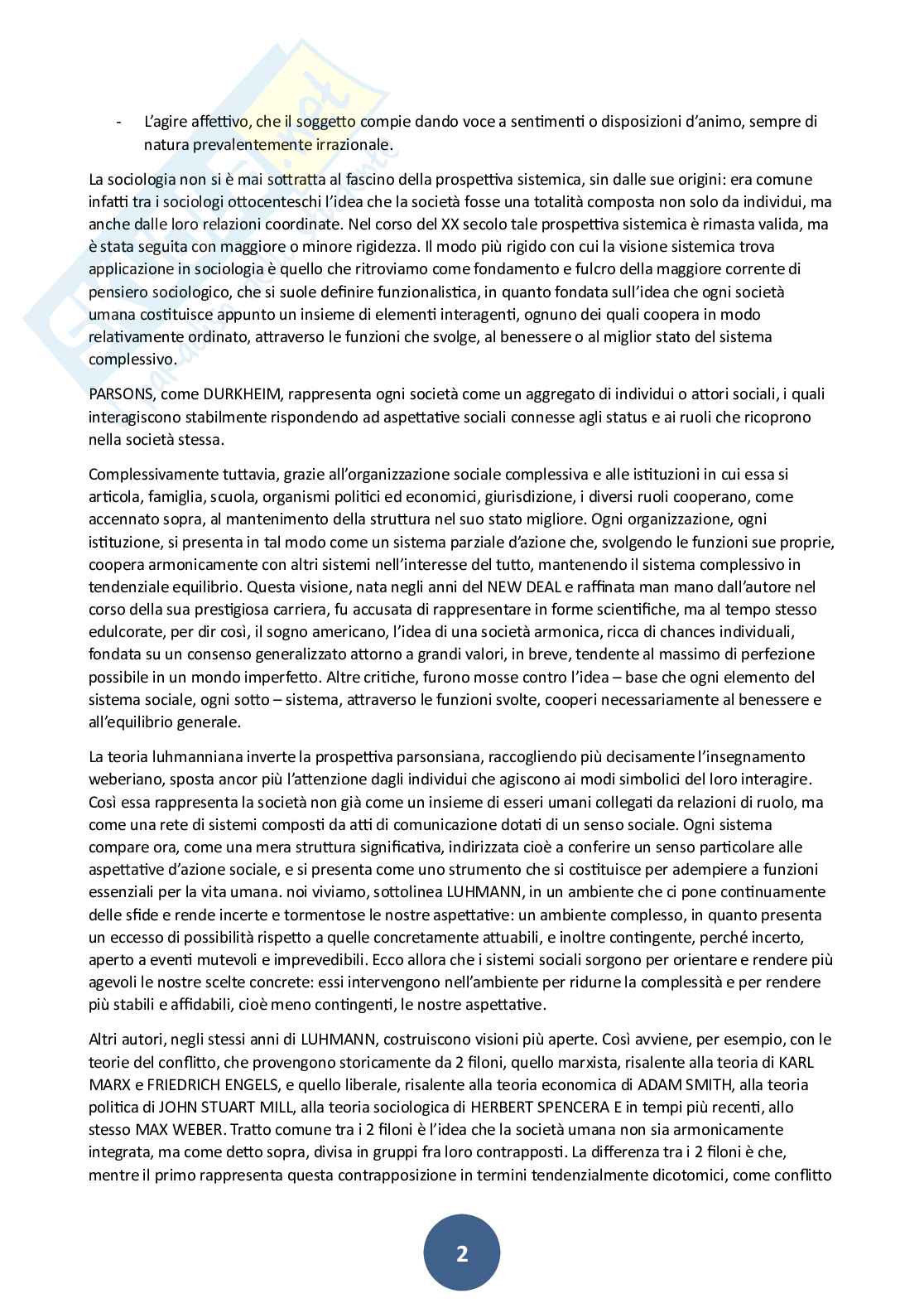 Riassunto esame Sociologia del diritto, Prof. Mittica Maria Paola, libro consigliato Diritto e società, Ferrari Pag. 2