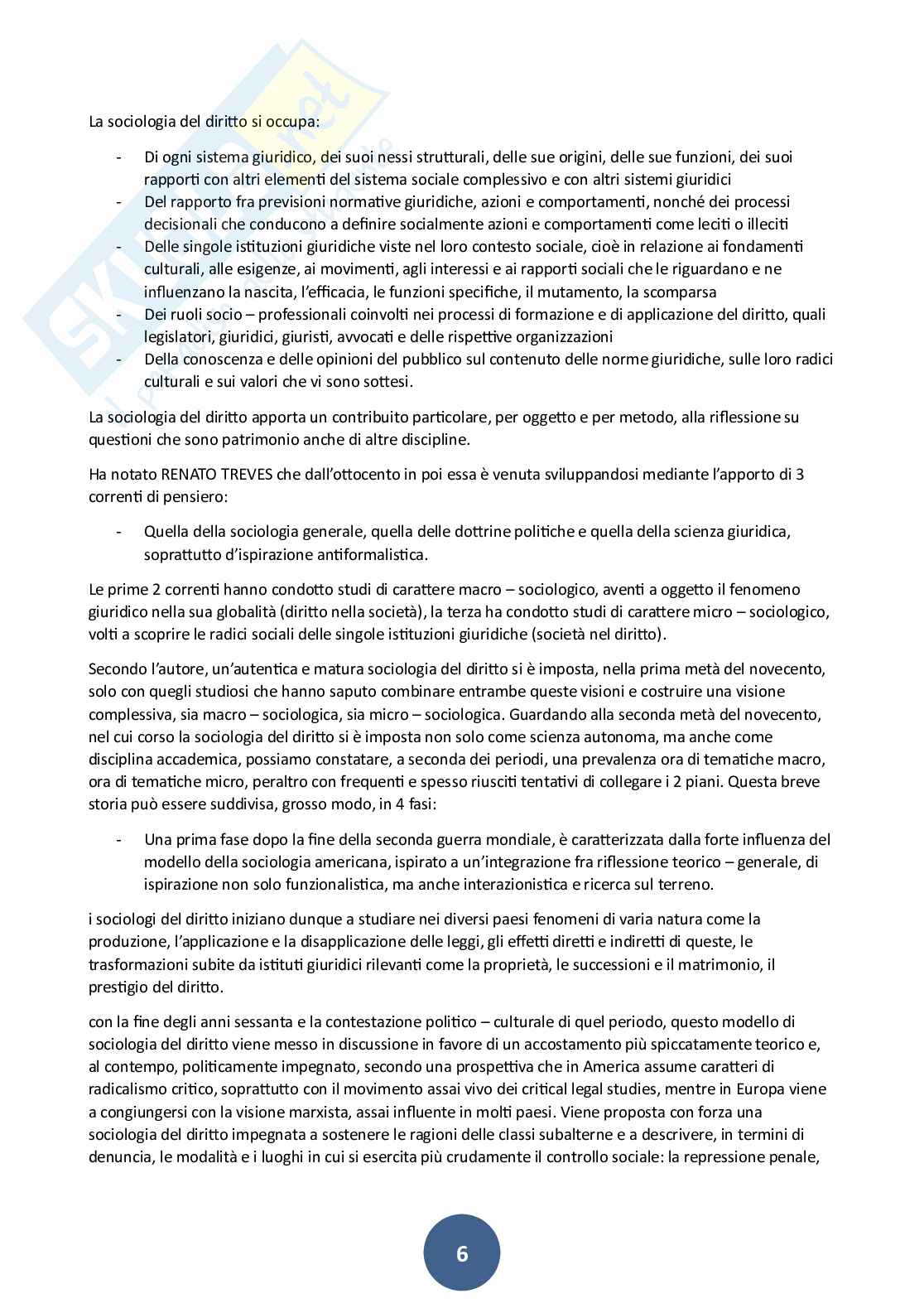 Riassunto esame Sociologia del diritto, Prof. Mittica Maria Paola, libro consigliato Diritto e società, Ferrari Pag. 6