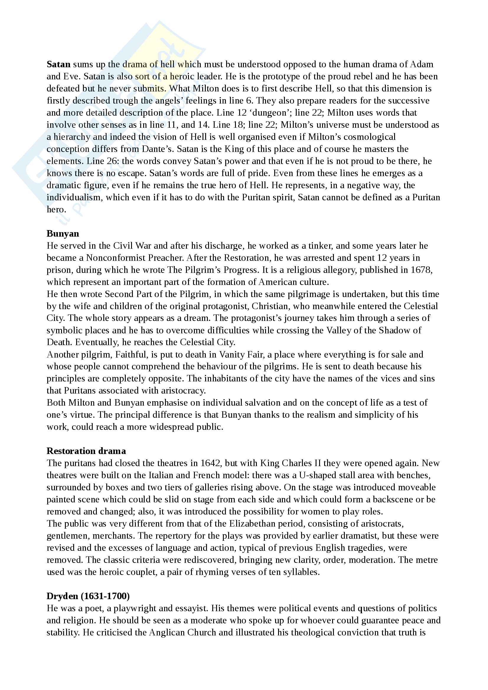 Riassunto esame Cultura e Letteratura Inglese I, prof Polopoli, libro consigliato English Literature. A short history, Bertinetti Pag. 21