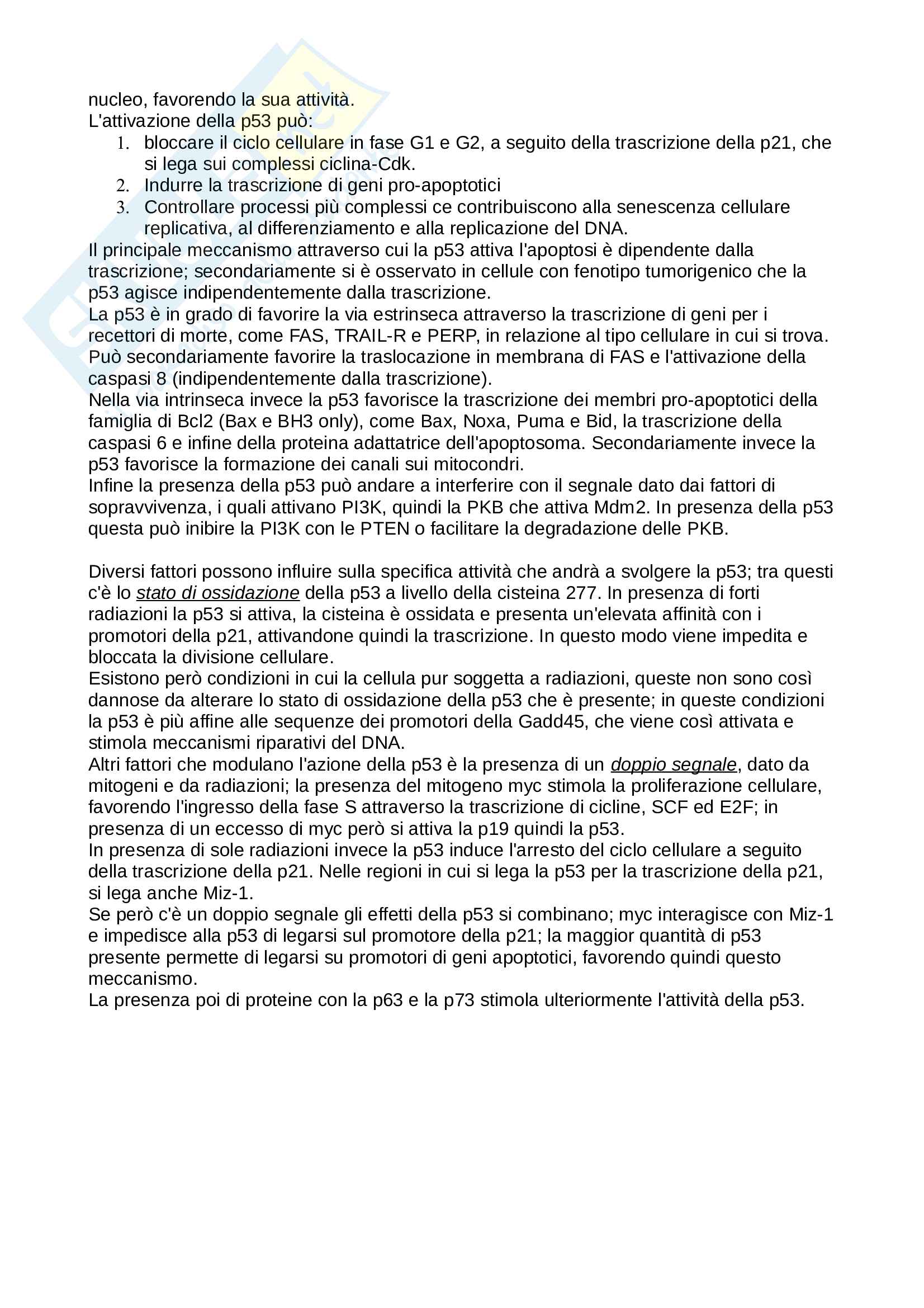 5. Recettori intracellulari, giunzioni cellulari, migrazione cellulare, ciclo cellulare, apoptosi e necrosi Pag. 26