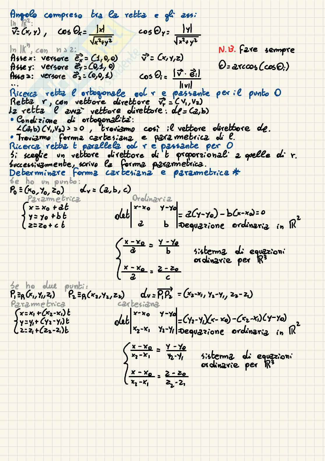 Preparazione Seconda prova intercorso di Algebra lineare e geometria analitica Pag. 6