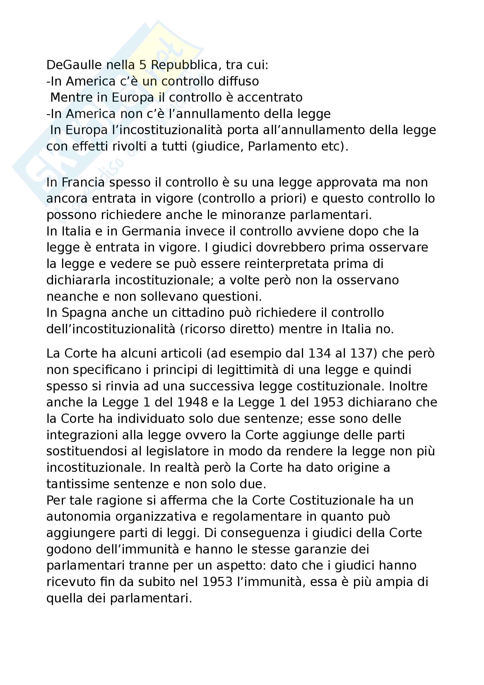 10 - Corte costituzionale, composizione, funzioni legittimità costituzionale, processo sentenze e competenze Stato-Regioni Pag. 2