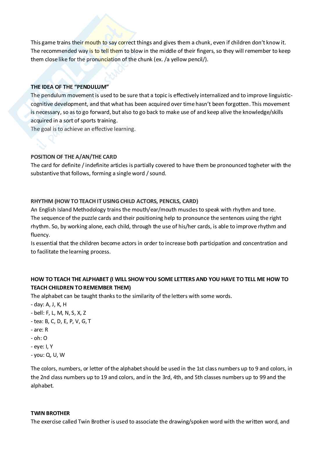 Laboratorio di lingua inglese (B021009) - Metodologie didattiche e preparazione esame | SFP Notes Vol.26 Pag. 16