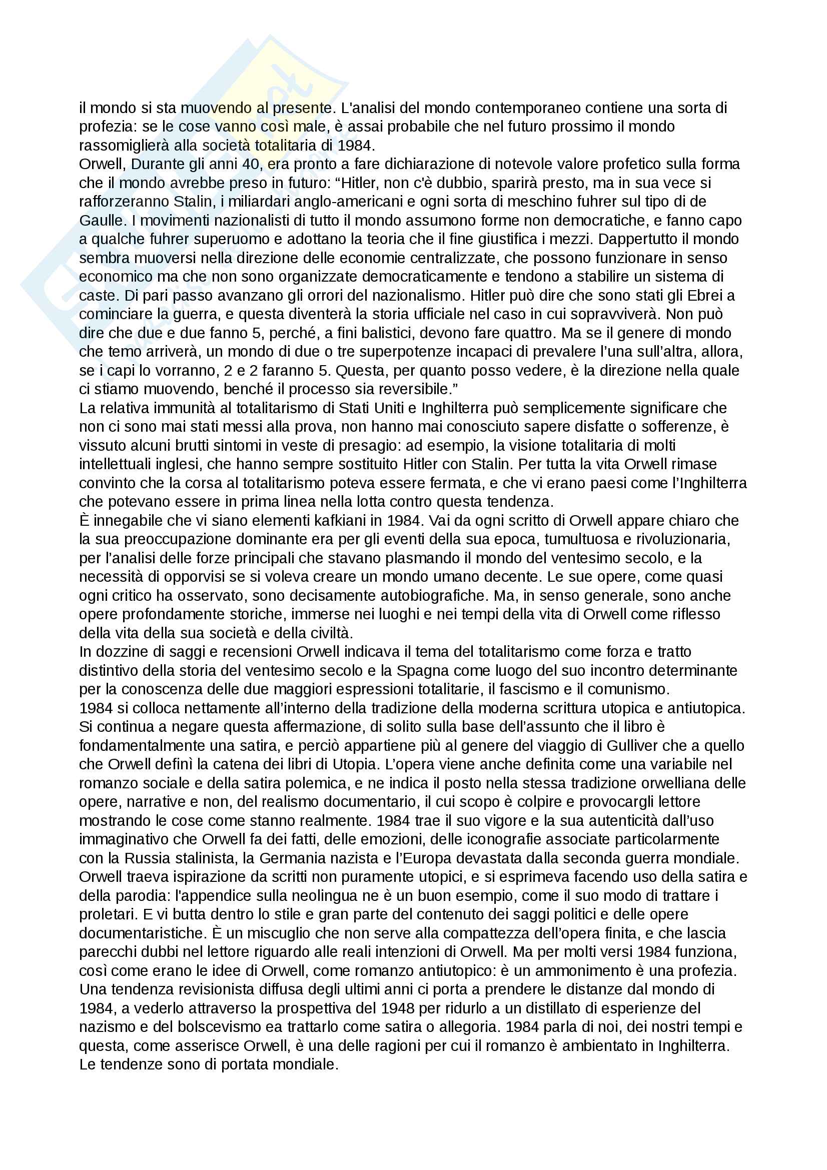 Politica e antiutopia Orwell e 1984 Pag. 2