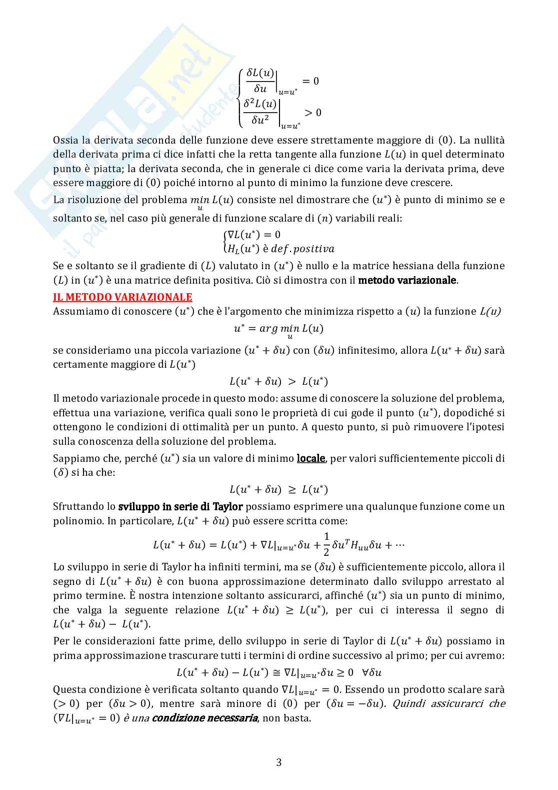 Ottimizzazione statica, deterministica e stocastica  Pag. 2
