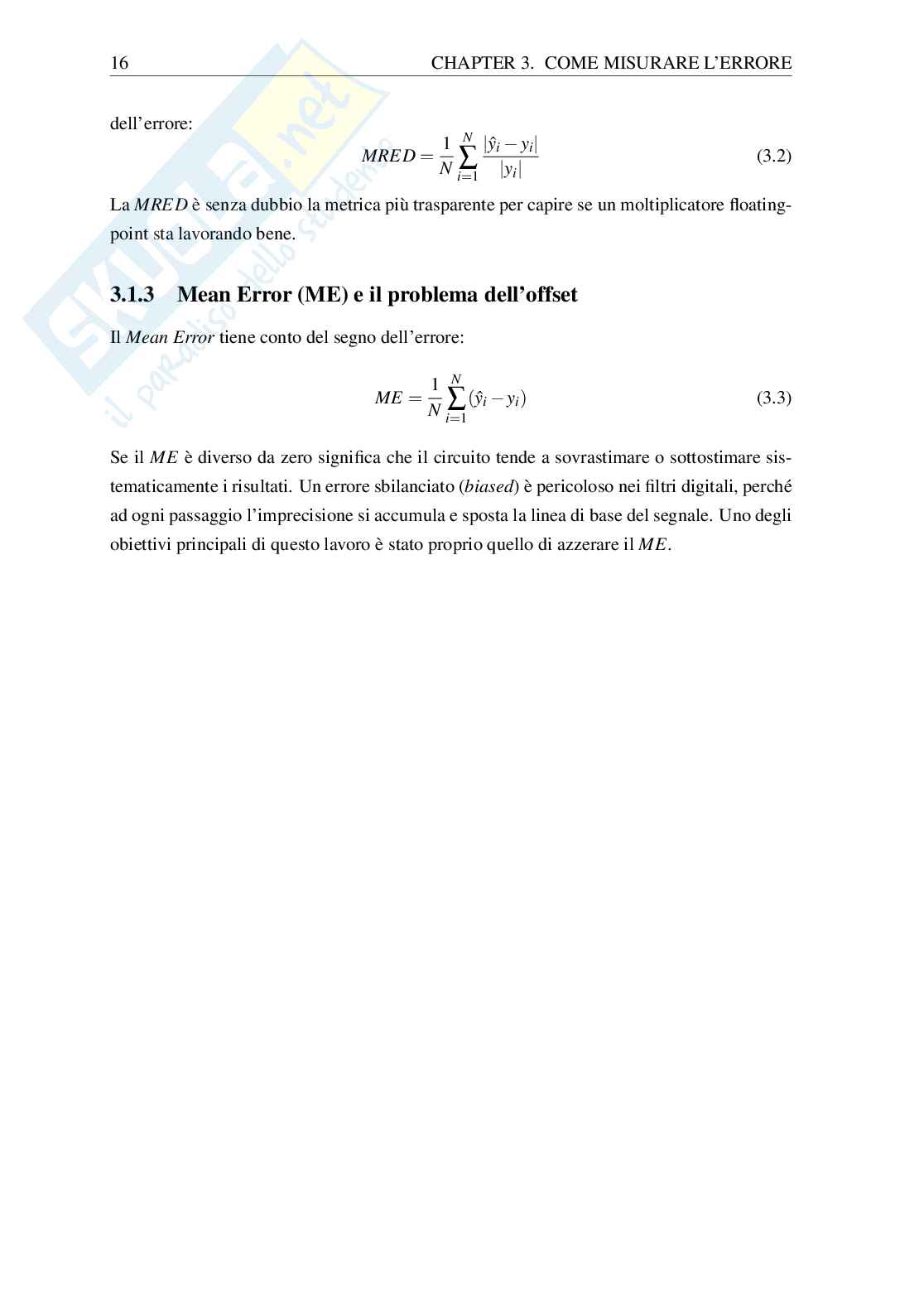 Calcolo approssimato in virgola mobile: segmentazione statica Pag. 16