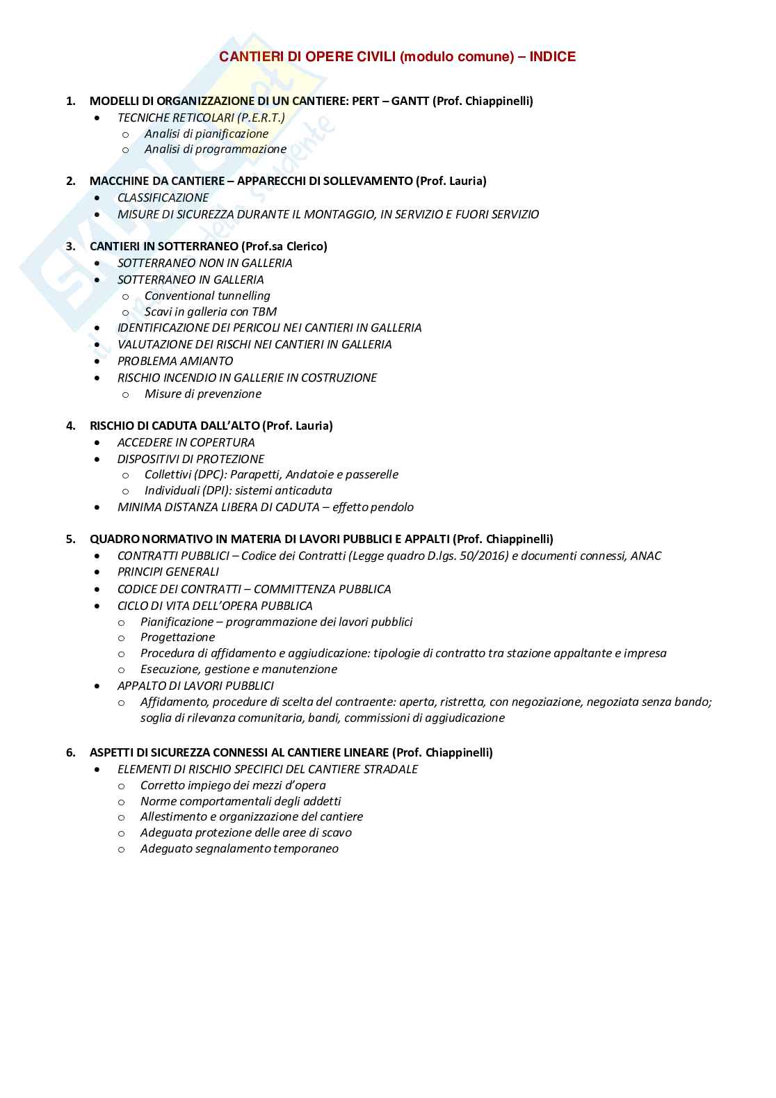 Cantieri di Opere Civili - Modulo comune SIC&CAN + sommario Pag. 1
