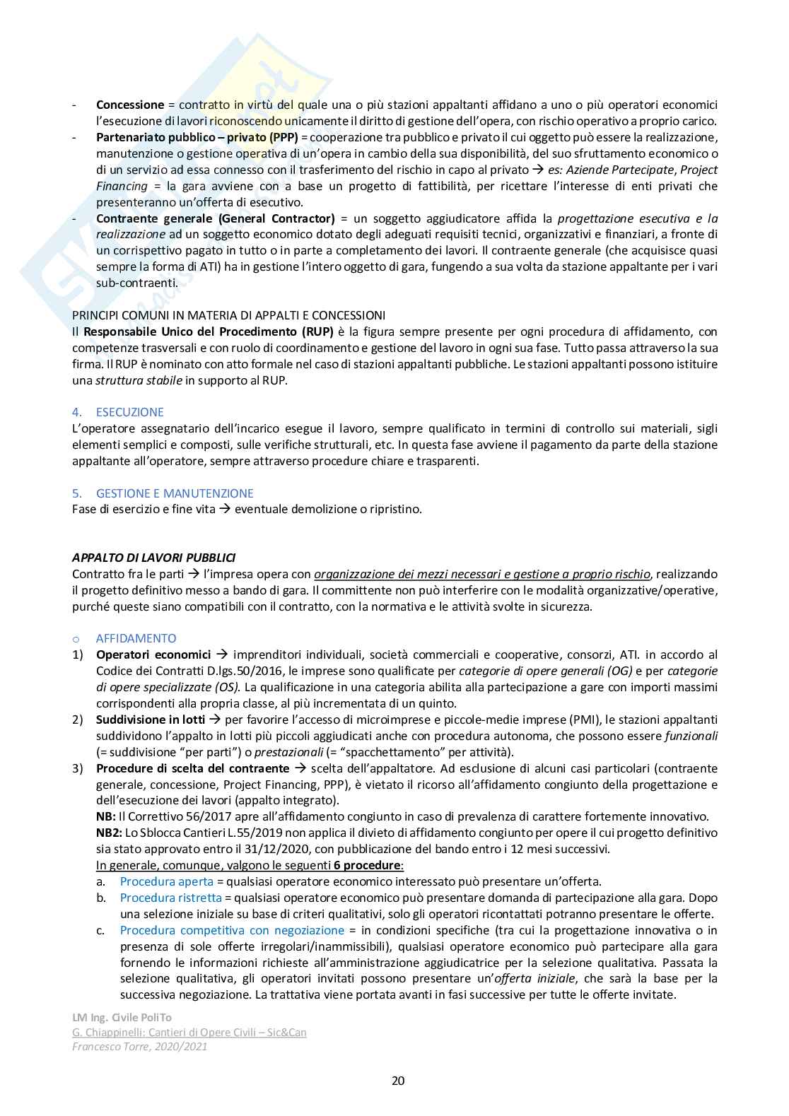 Cantieri di Opere Civili - Modulo comune SIC&CAN + sommario Pag. 21