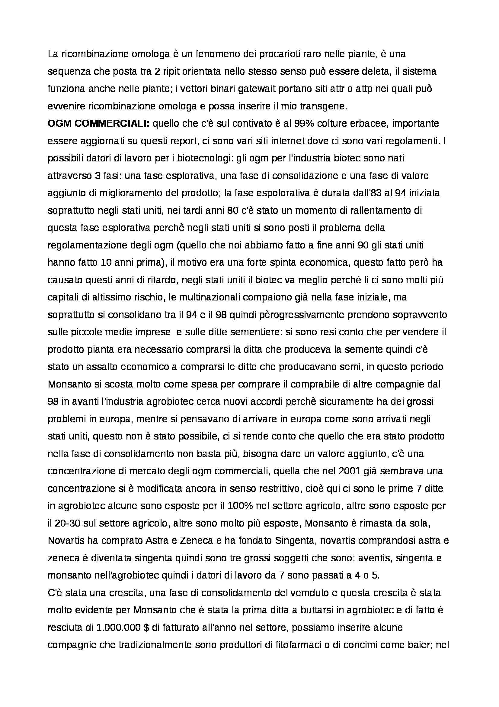 Biotecnologie delle specie erbacee - Appunti Pag. 56