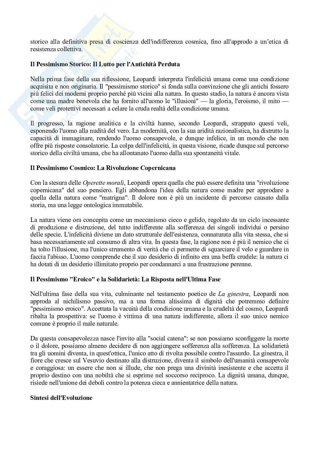 Giacomo Leopardi - Vita, opere, pensiero Pag. 6