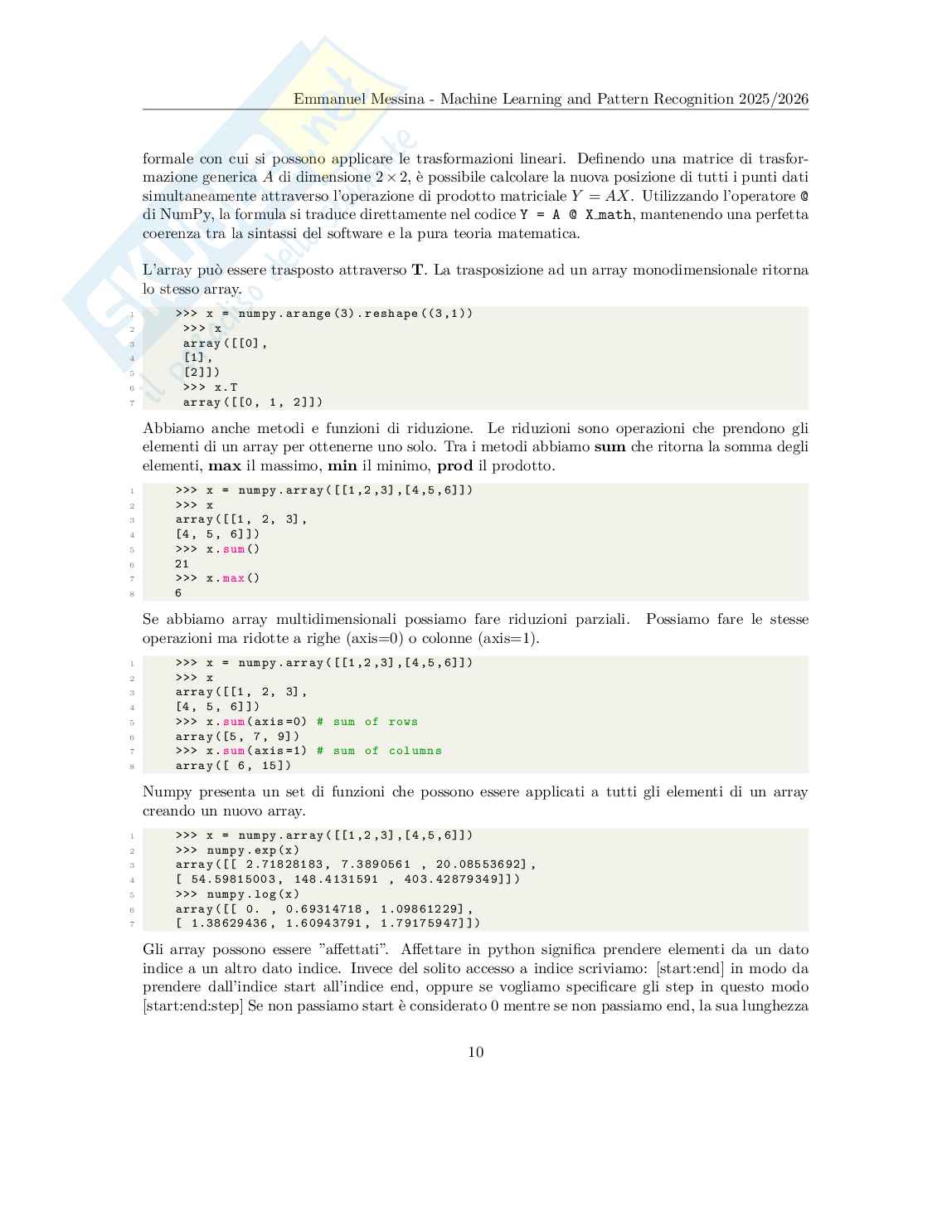 Machine Learning and pattern recognition - Appunti completi (PCA, LDA, modelli gaussiani, SVM, GMM) Pag. 11