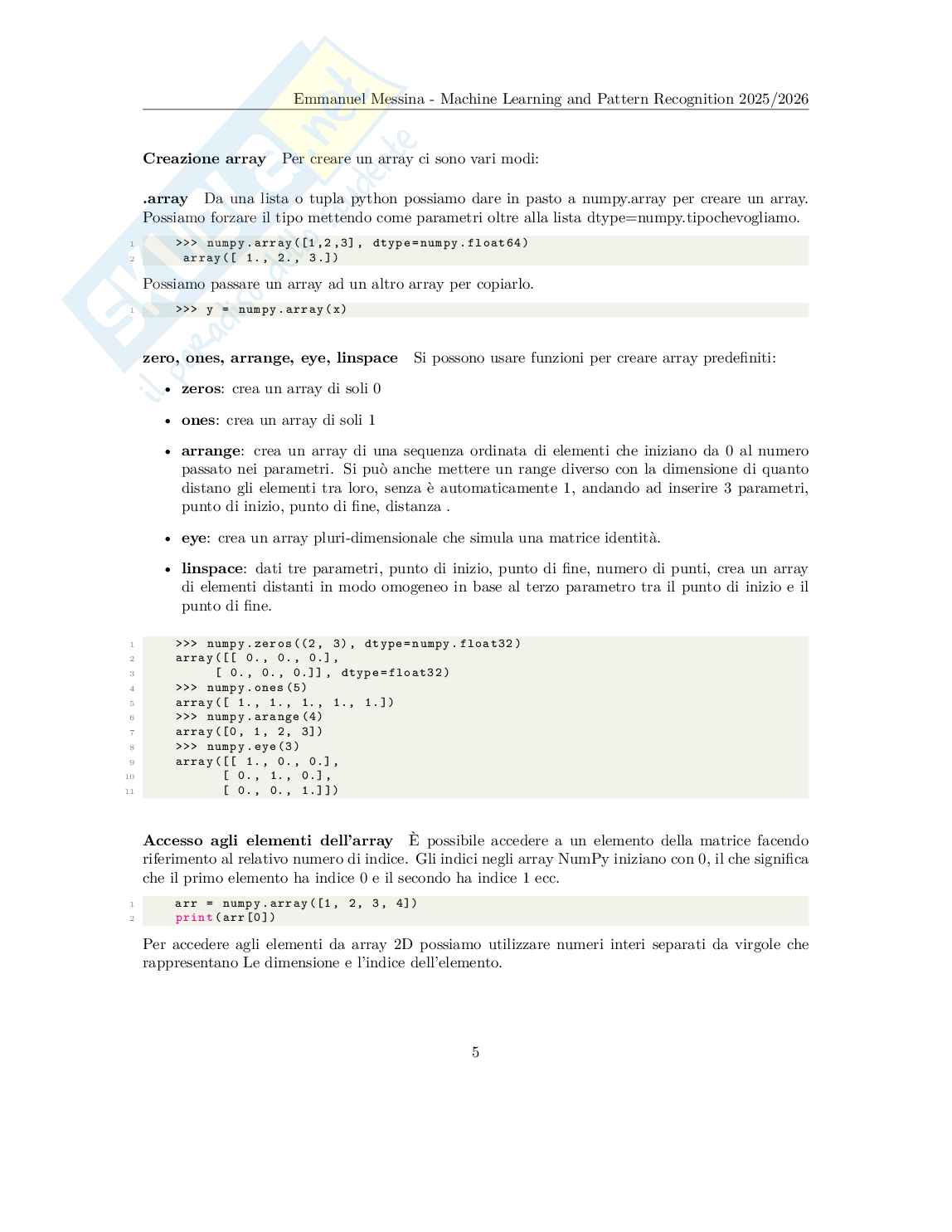 Machine Learning and pattern recognition - Appunti completi (PCA, LDA, modelli gaussiani, SVM, GMM) Pag. 6