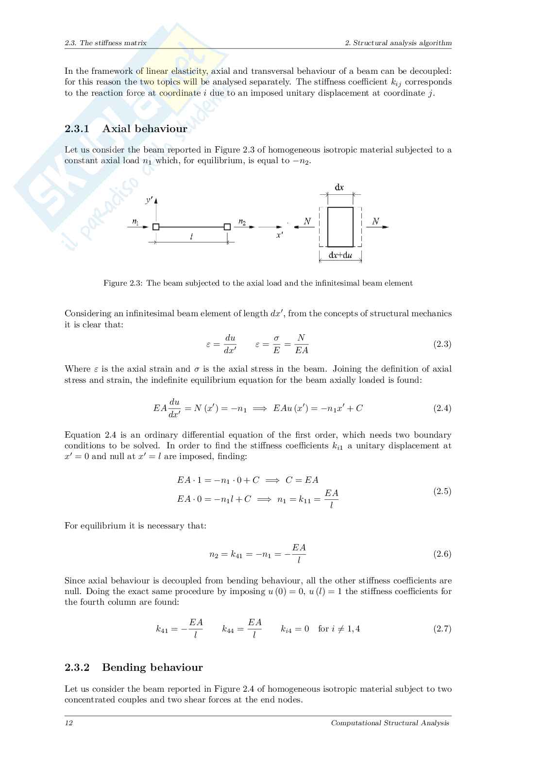 Esercitazione 1 - Elementi finiti per travi Pag. 16