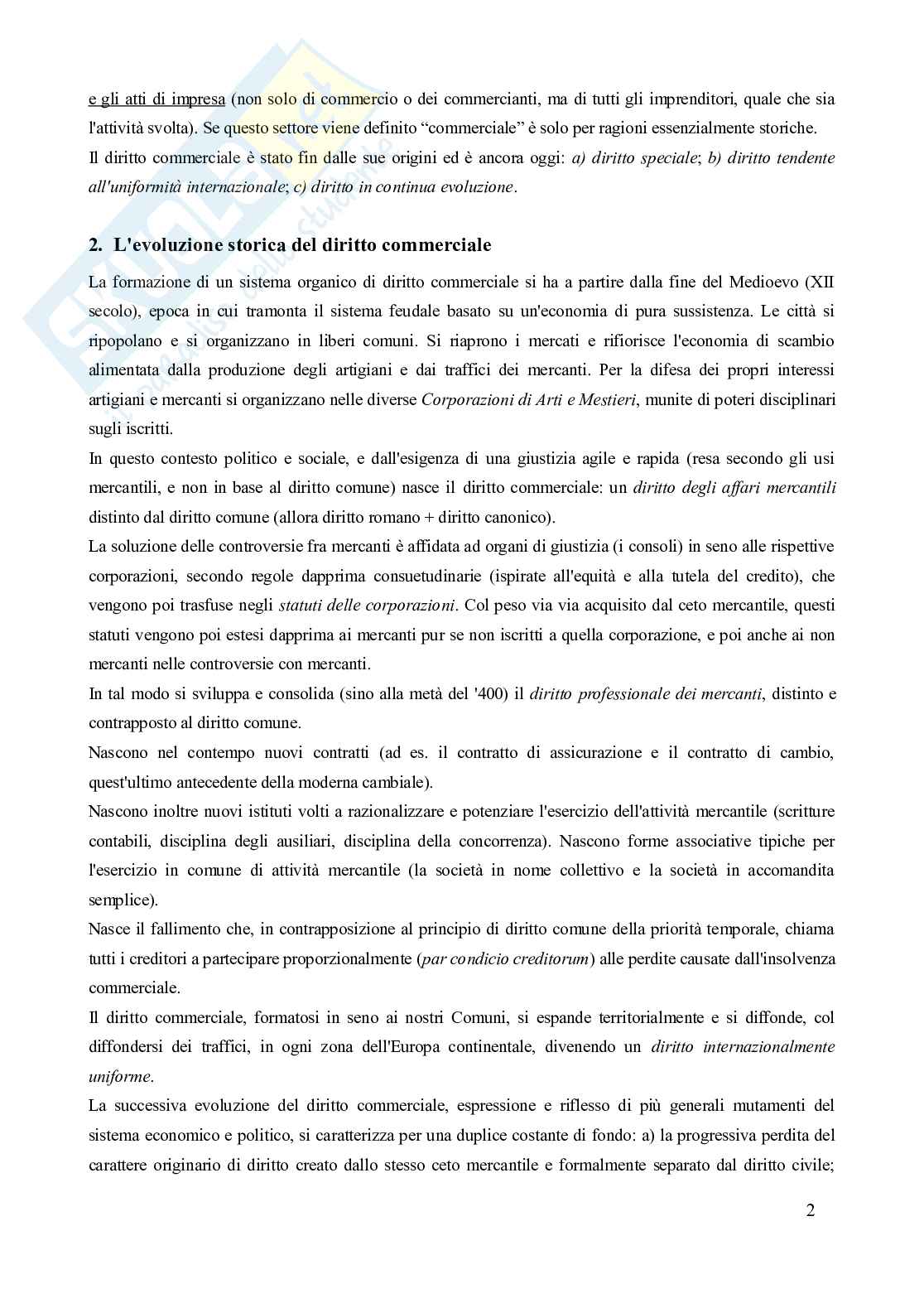 Riassunto esame Diritto commerciale , Prof. Semeghini Danilo, libro consigliato Manuale di diritto commerciale (volume unico, "campobassino", 8^ edizione - 2022), Campobasso Pag. 2