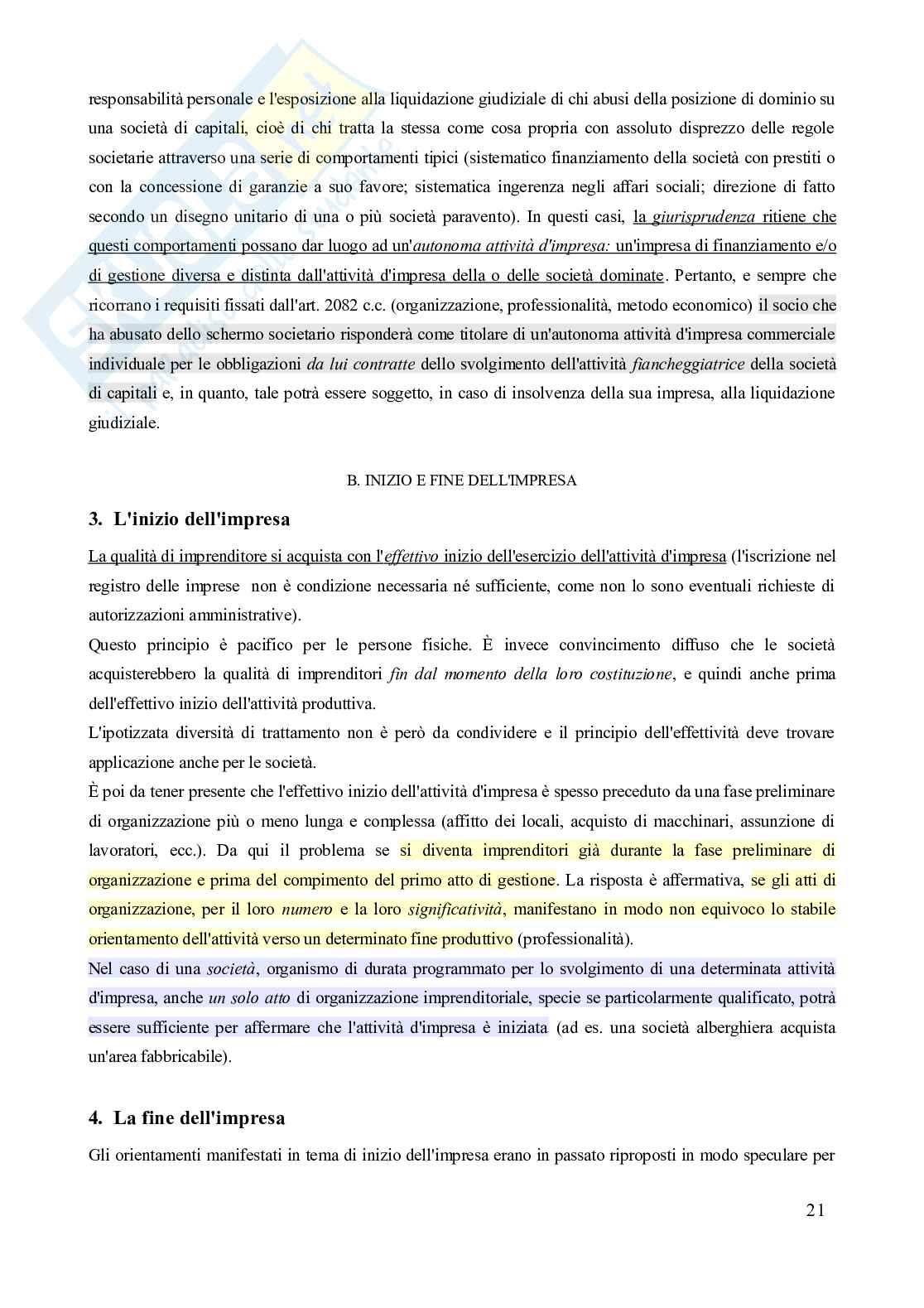 Riassunto esame Diritto commerciale , Prof. Semeghini Danilo, libro consigliato Manuale di diritto commerciale (volume unico, "campobassino", 8^ edizione - 2022), Campobasso Pag. 21