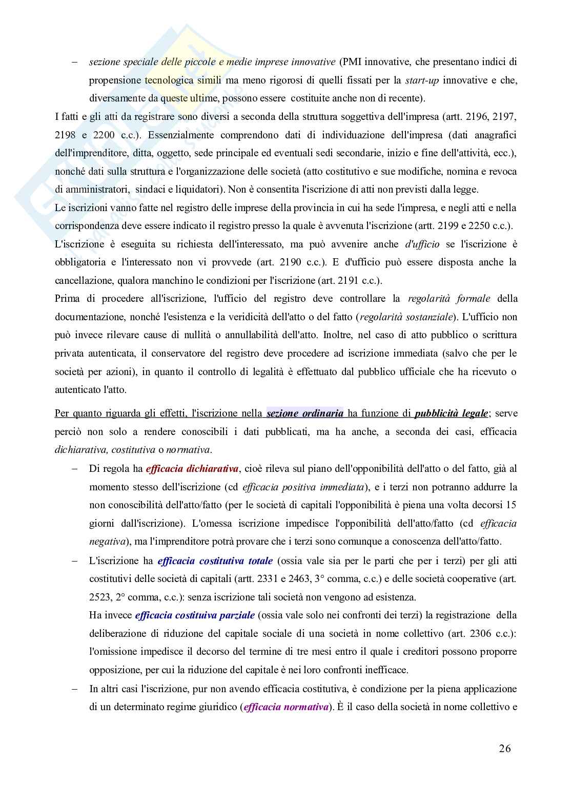 Riassunto esame Diritto commerciale , Prof. Semeghini Danilo, libro consigliato Manuale di diritto commerciale (volume unico, "campobassino", 8^ edizione - 2022), Campobasso Pag. 26