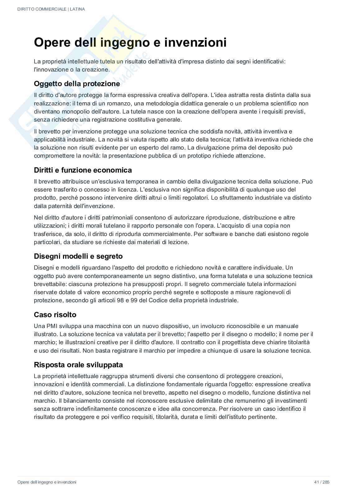 Diritto commerciale – Appunti, schemi e 40 domande per l’orale   Pag. 41
