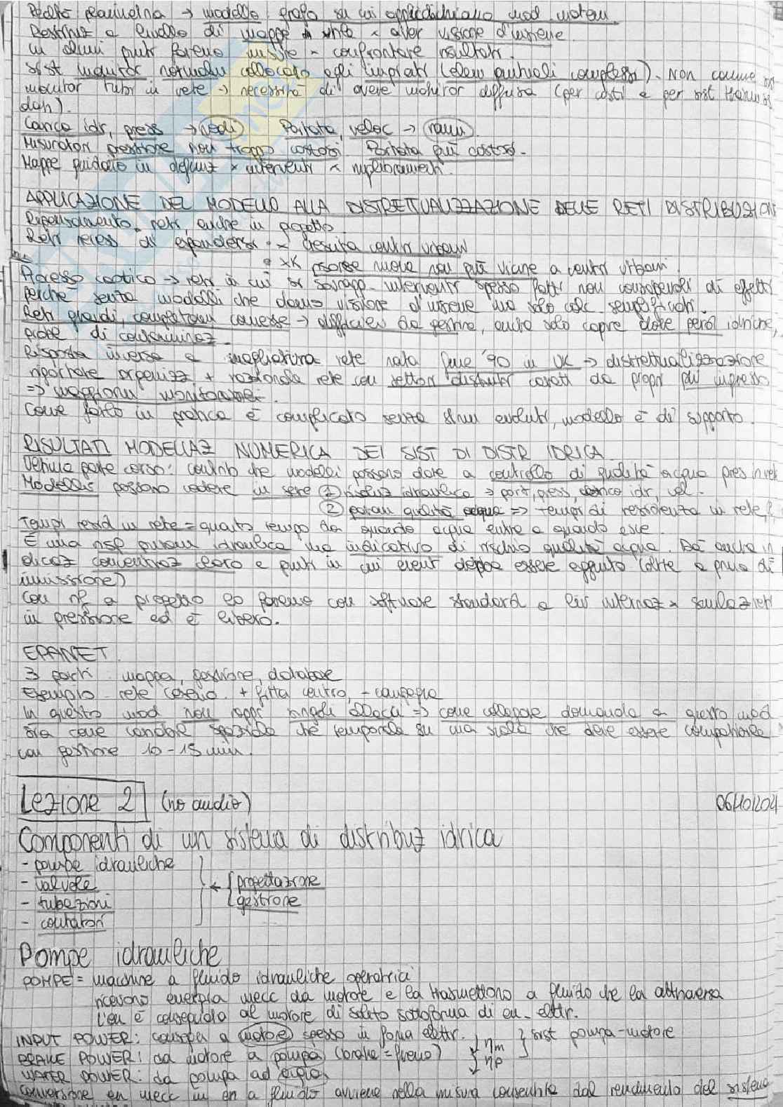 Appunti di Sistemi idraulici urbani - parte 1/2 - Modulo acquedotti Pag. 6