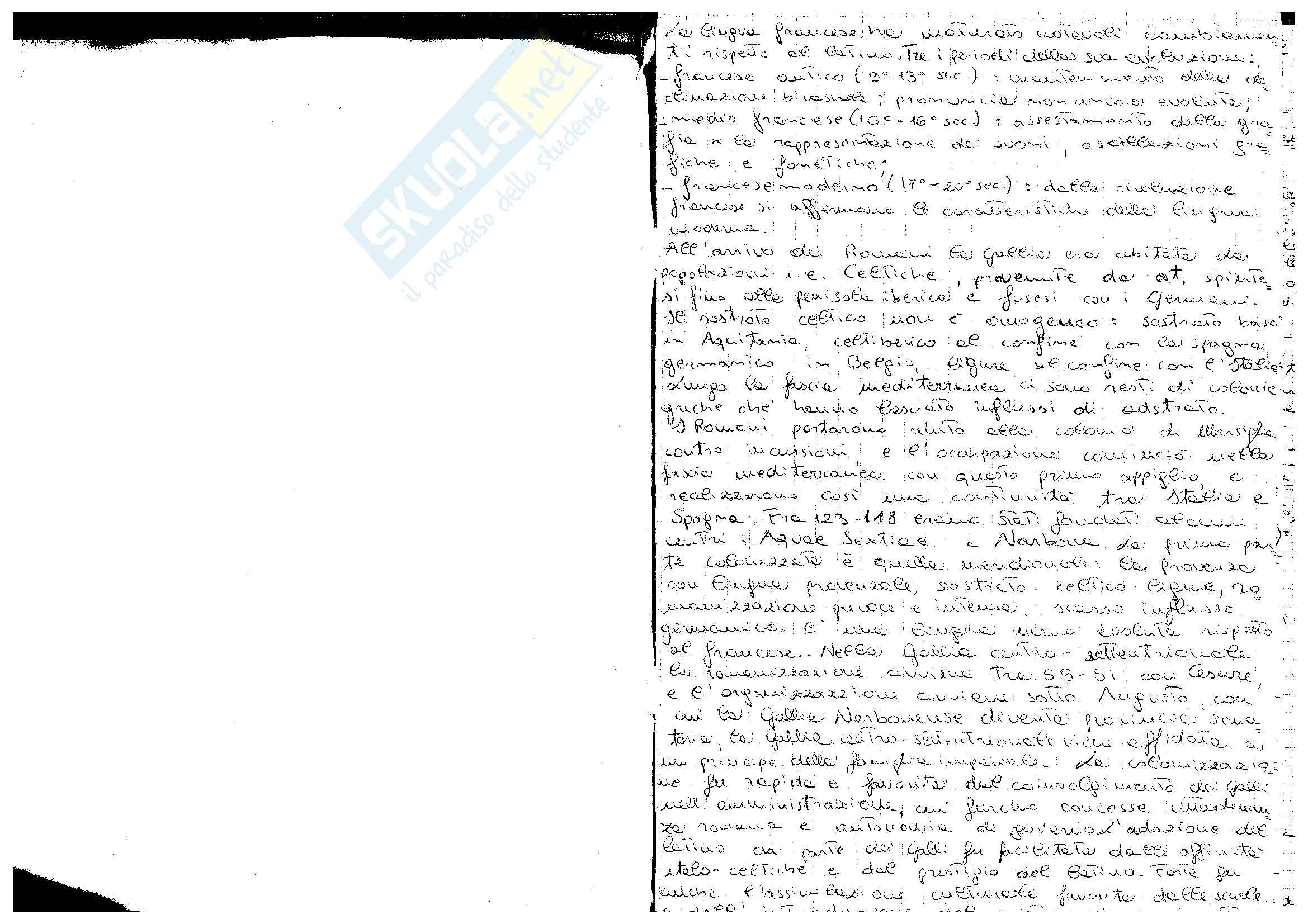 Lingua francese: periodizzazione Pag. 1