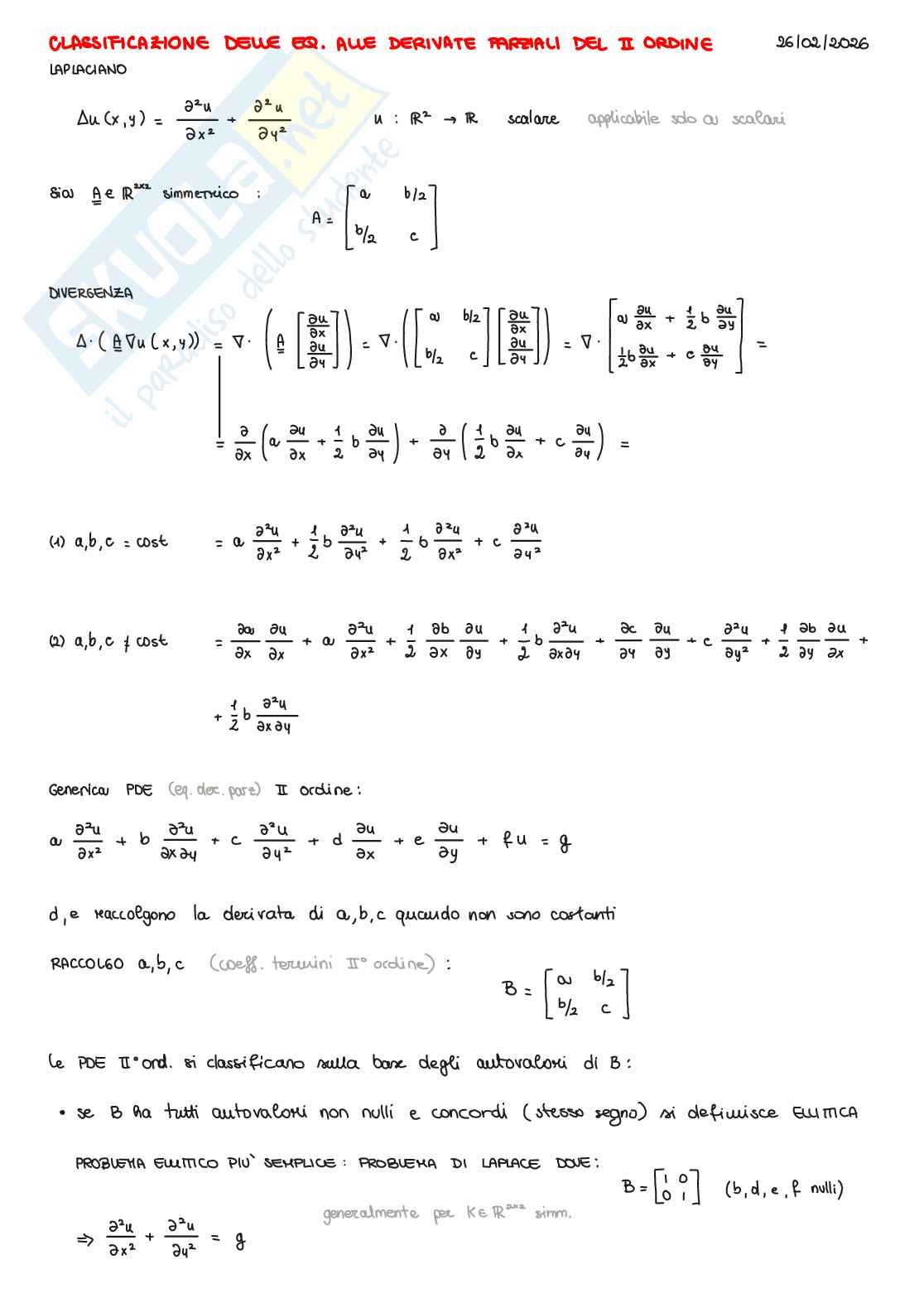 Appunti lezioni di Metodi e modelli numerici   Pag. 1