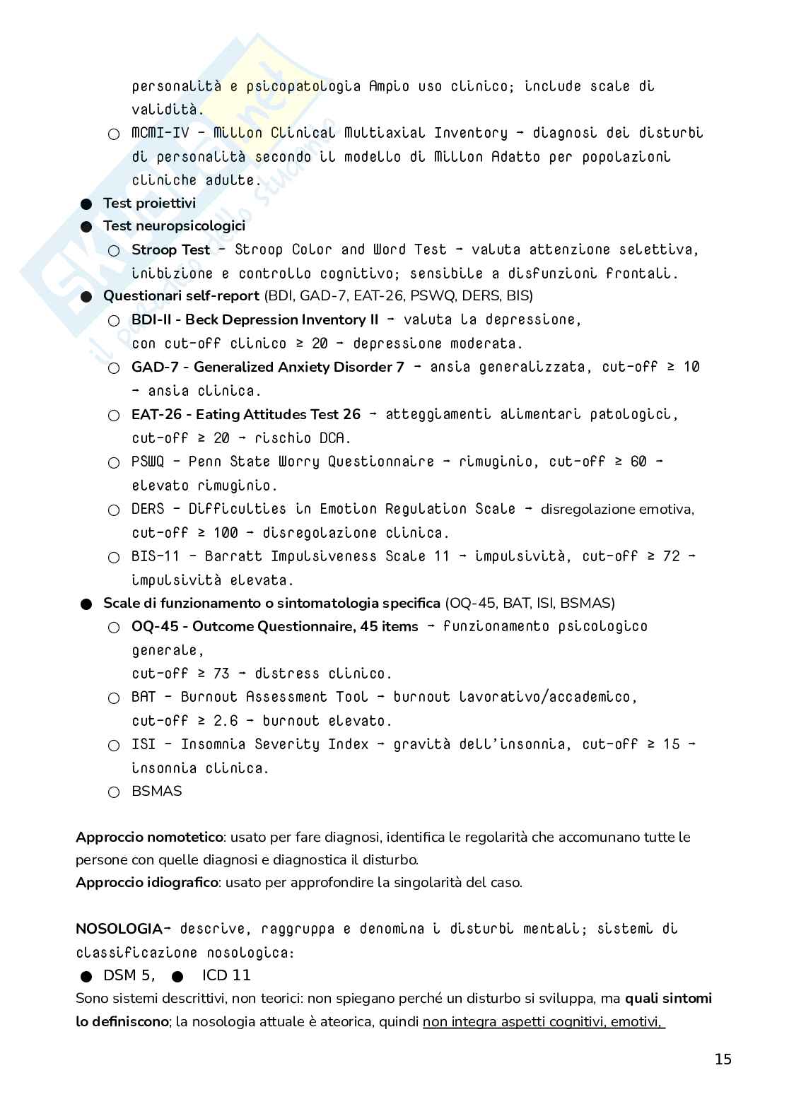 Appunti di Psicologia clinica Pag. 16