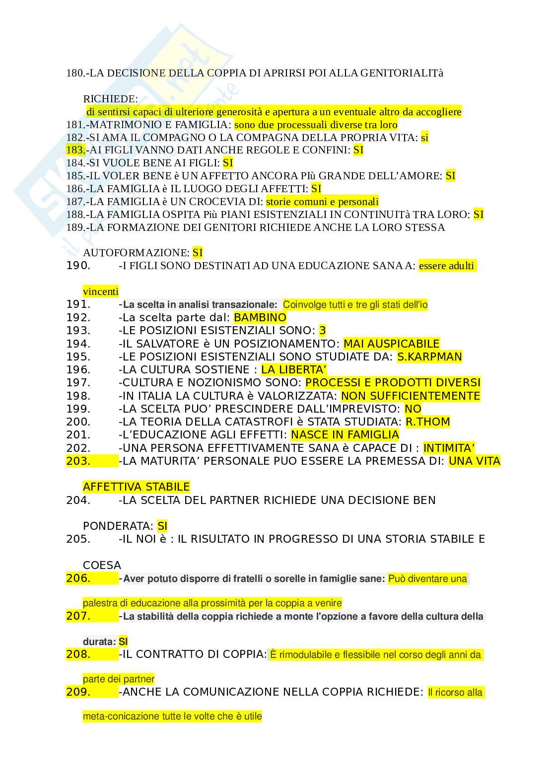 Test d'autovalutazione completi Pedagogia generale  Pag. 6