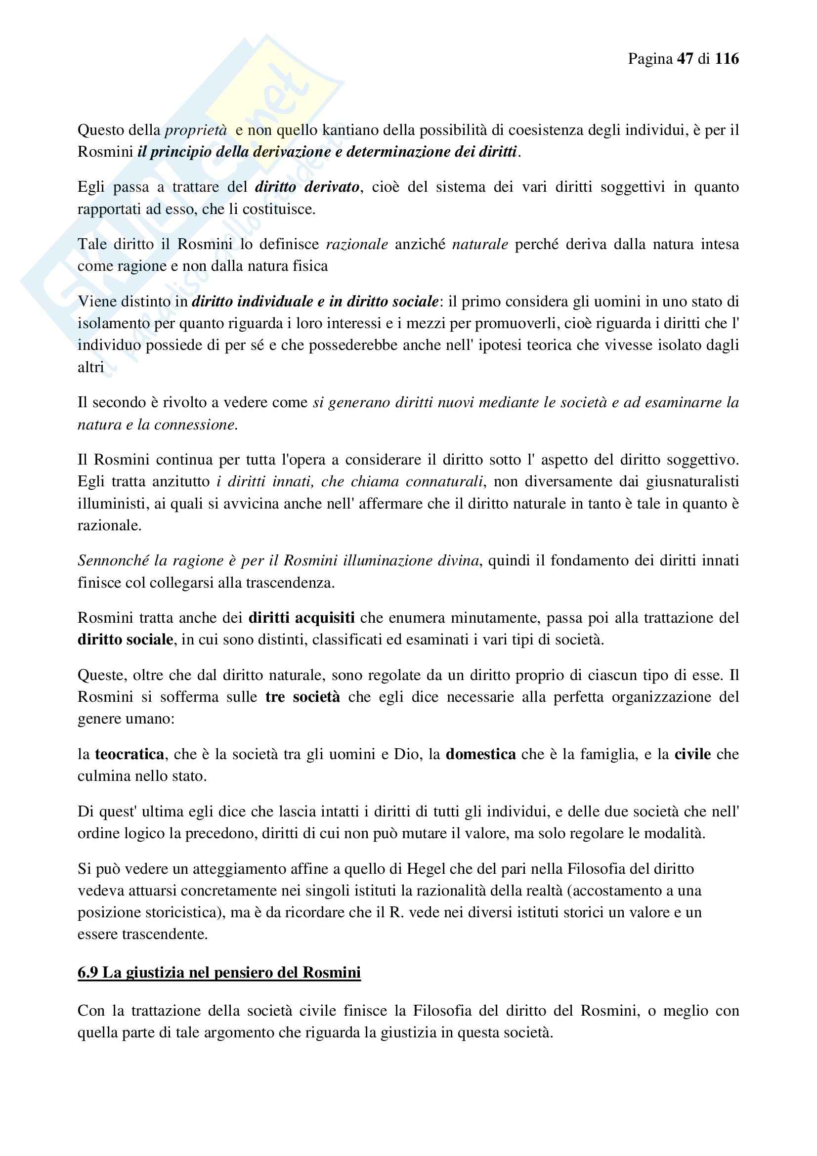 Riassunto esame Filosofia del Diritto, prof. Moroni, libro consigliato Filosofia del Diritto, Fassò Pag. 46