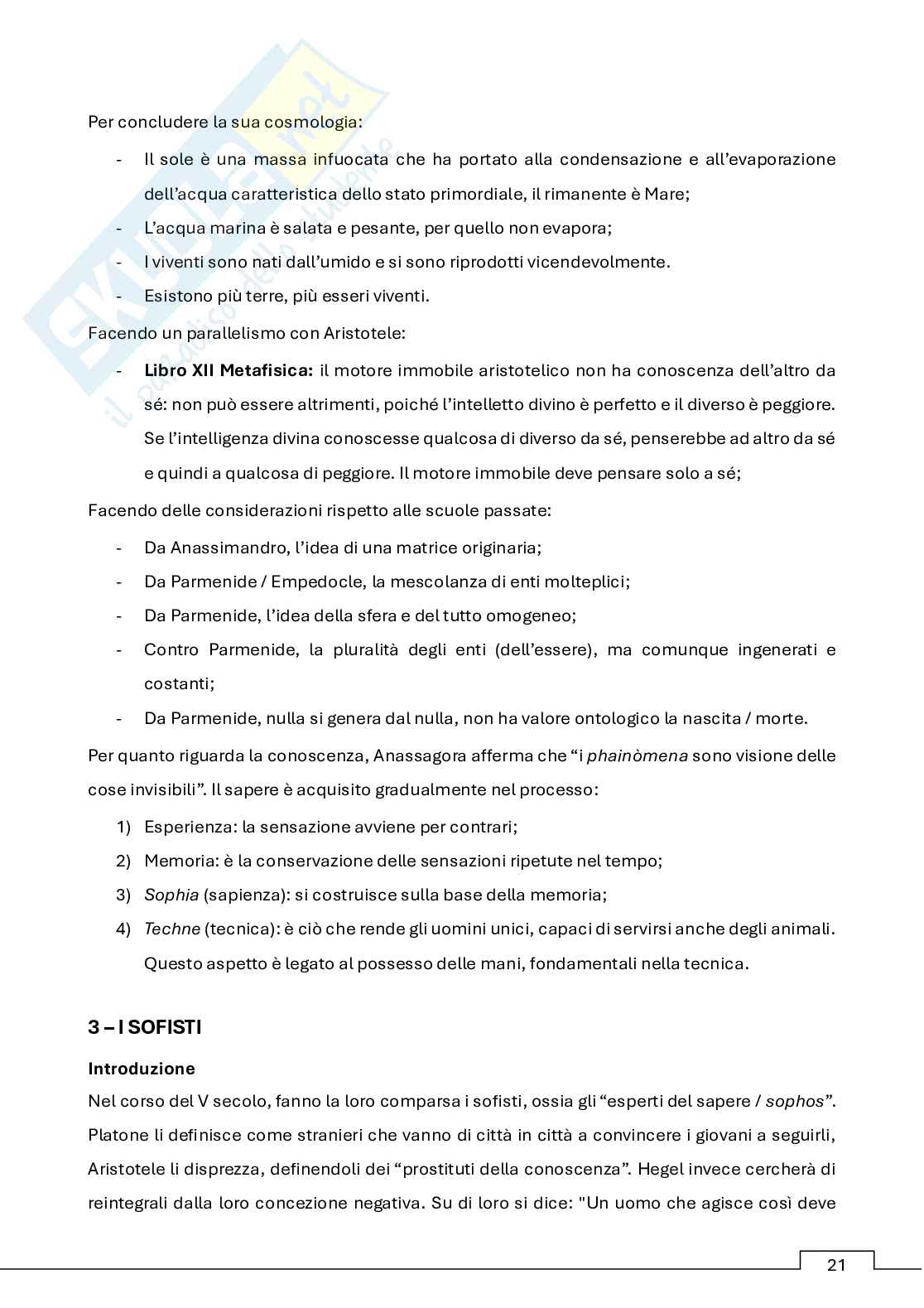 Appunti storia della filosofia antica (b)   Pag. 21