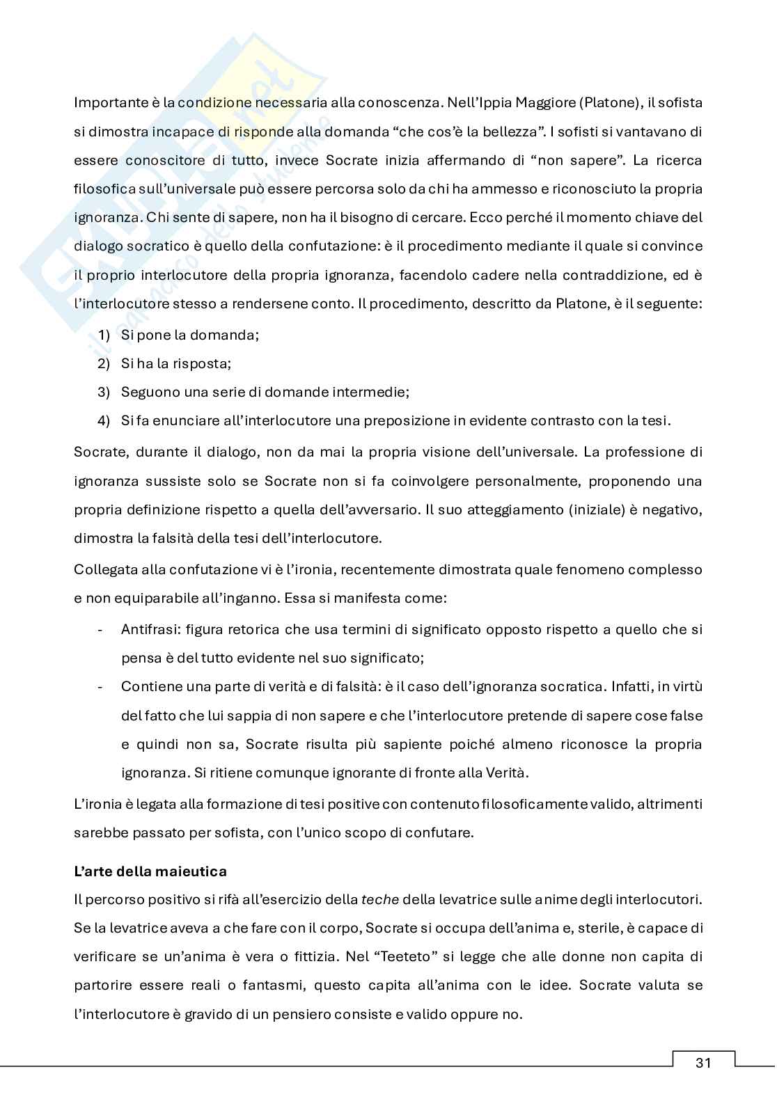 Appunti storia della filosofia antica (b)   Pag. 31