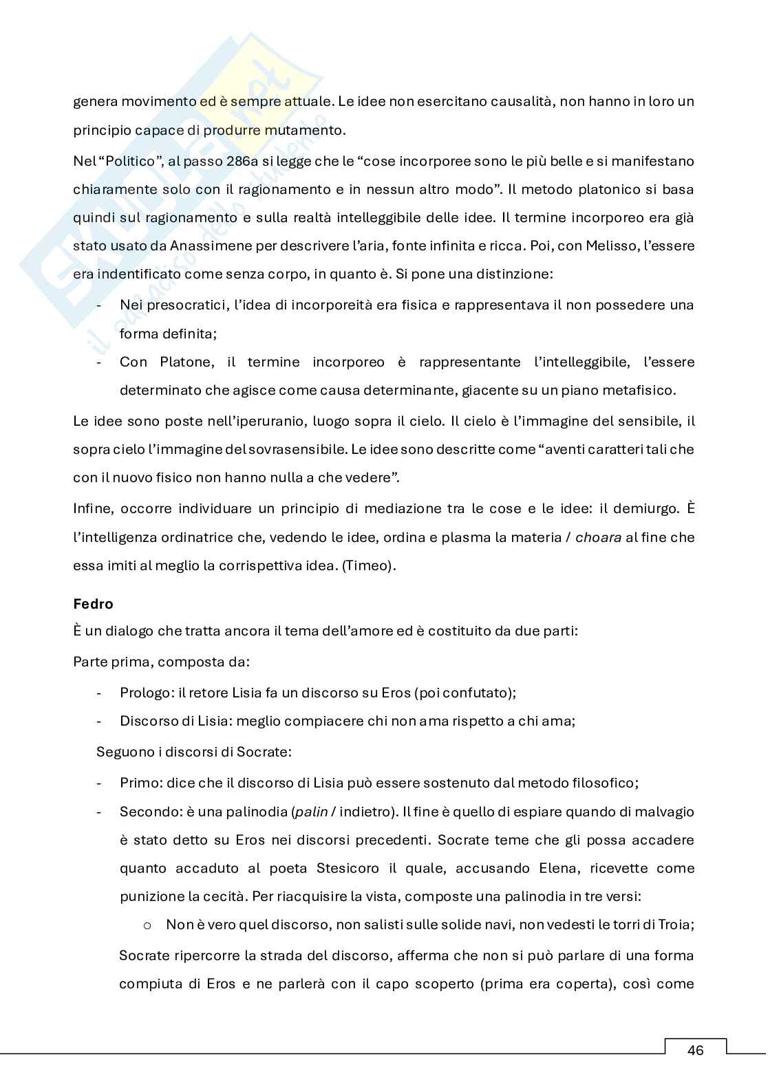 Appunti storia della filosofia antica (b)   Pag. 46