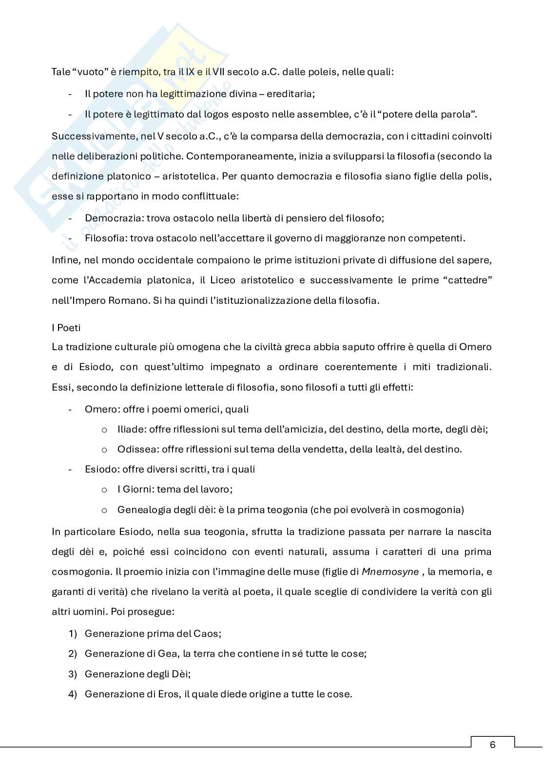 Appunti storia della filosofia antica (b)   Pag. 6