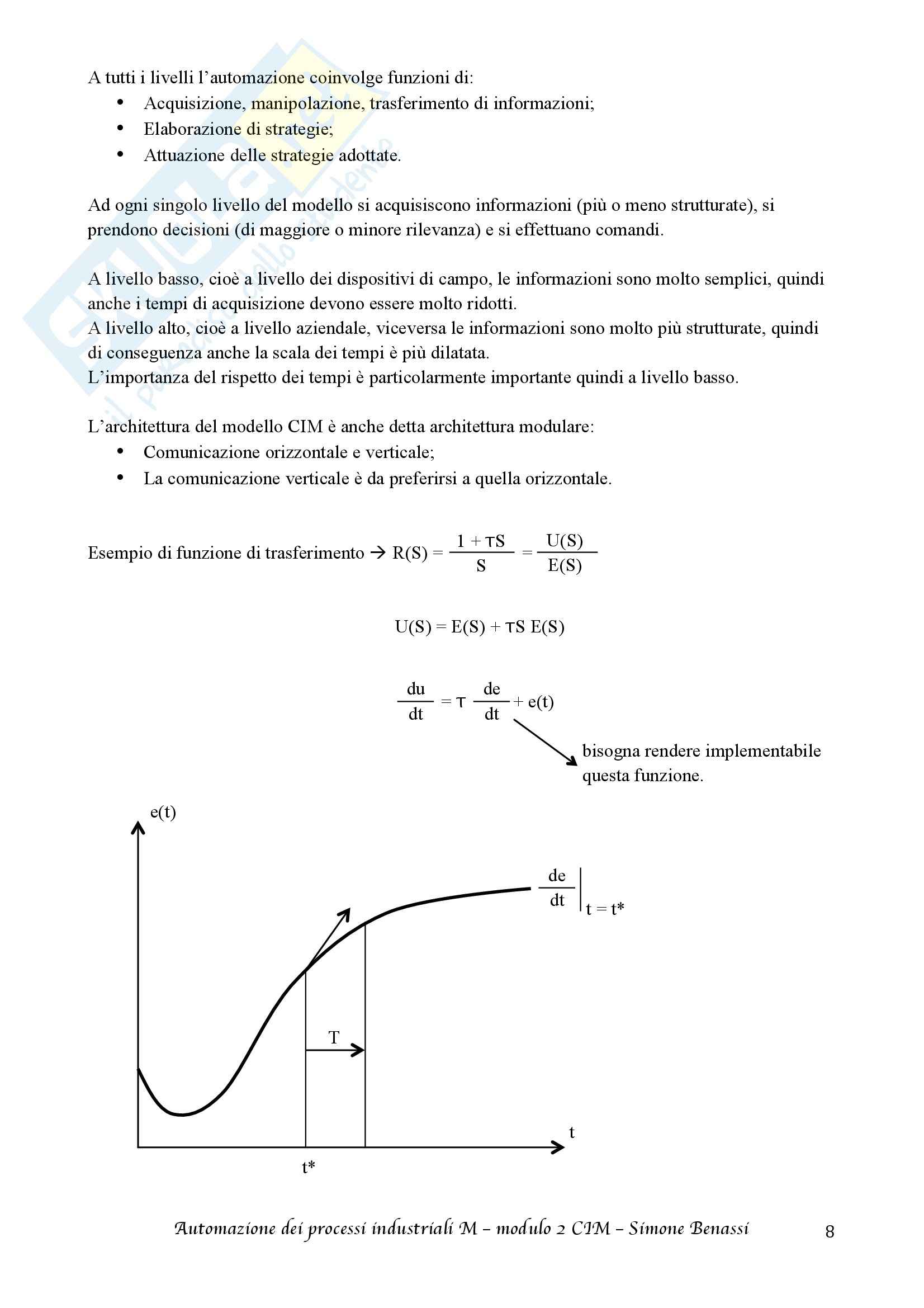 Lezioni, Automazione dei processi industriali M Pag. 11