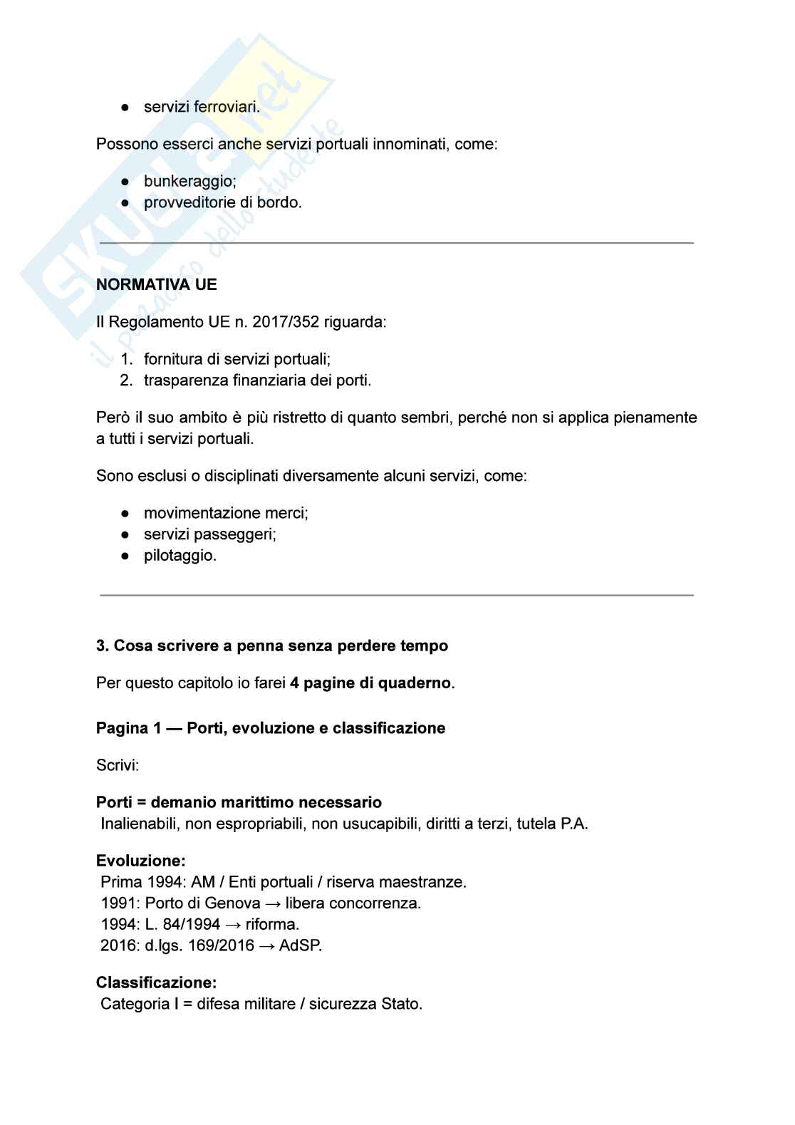 Riassunto esame Diritto privato, Prof. Marino Tiziana, libro consigliato Corso breve di diritto dei trasporti, Casanova Pag. 11