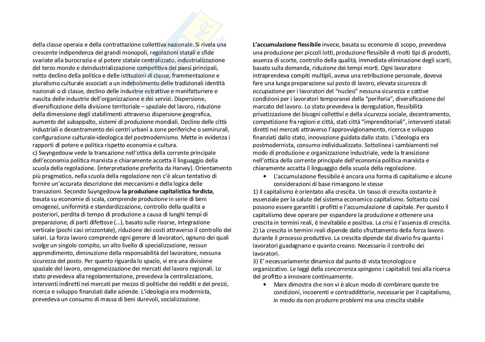 Riassunto esame Geografia della comunicazione, prof. Farinelli, libro consigliato Il passaggio dalla modernità alla postmodernità, Harvey Pag. 26