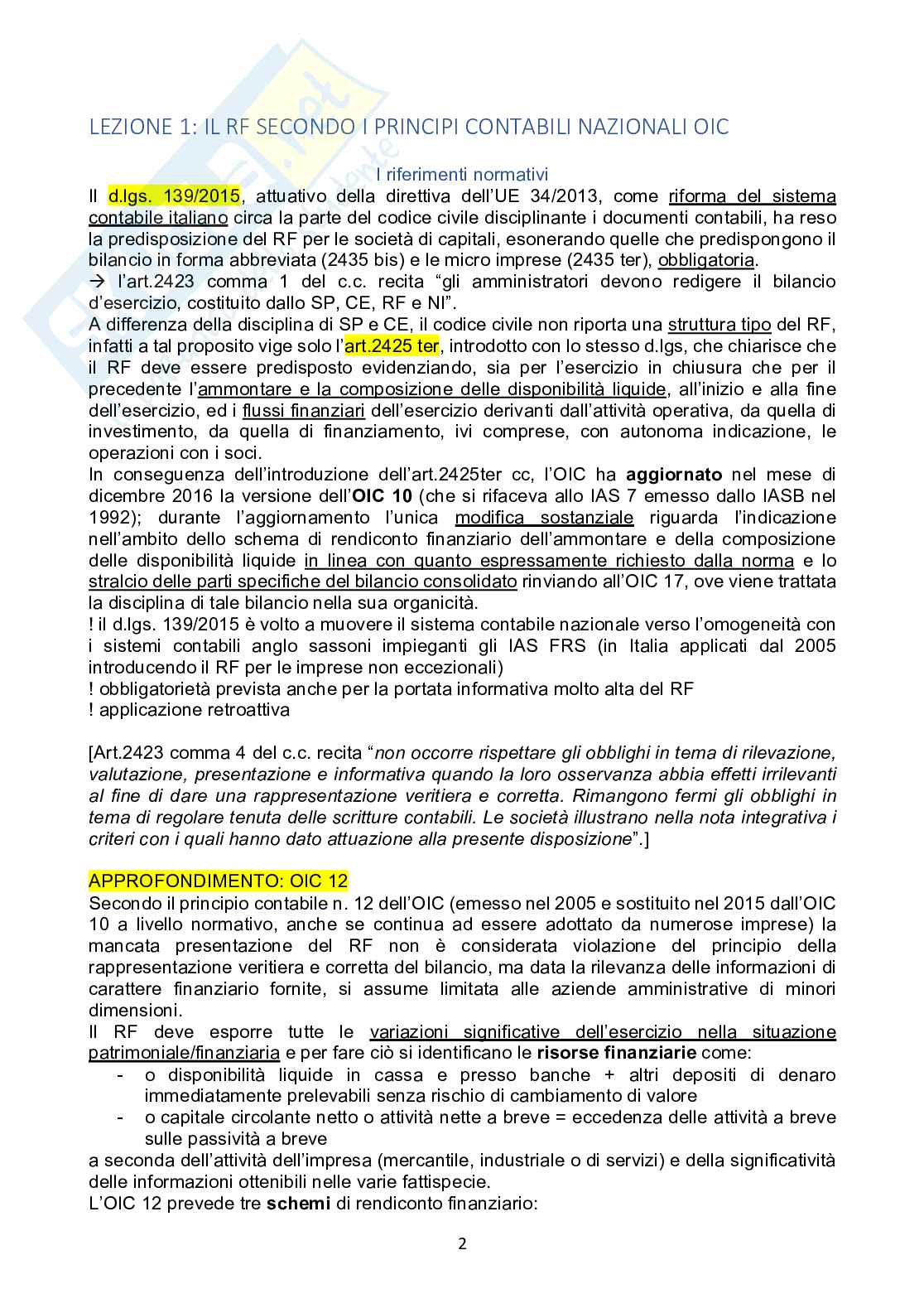 Riassunto esame Tecnica professionale , Prof. Antonio De Vito, libro consigliato Rendiconto finanziario, Ipsoa (edizione 02/2018), Lenoci Francesco, Rocca Enzo Pag. 2
