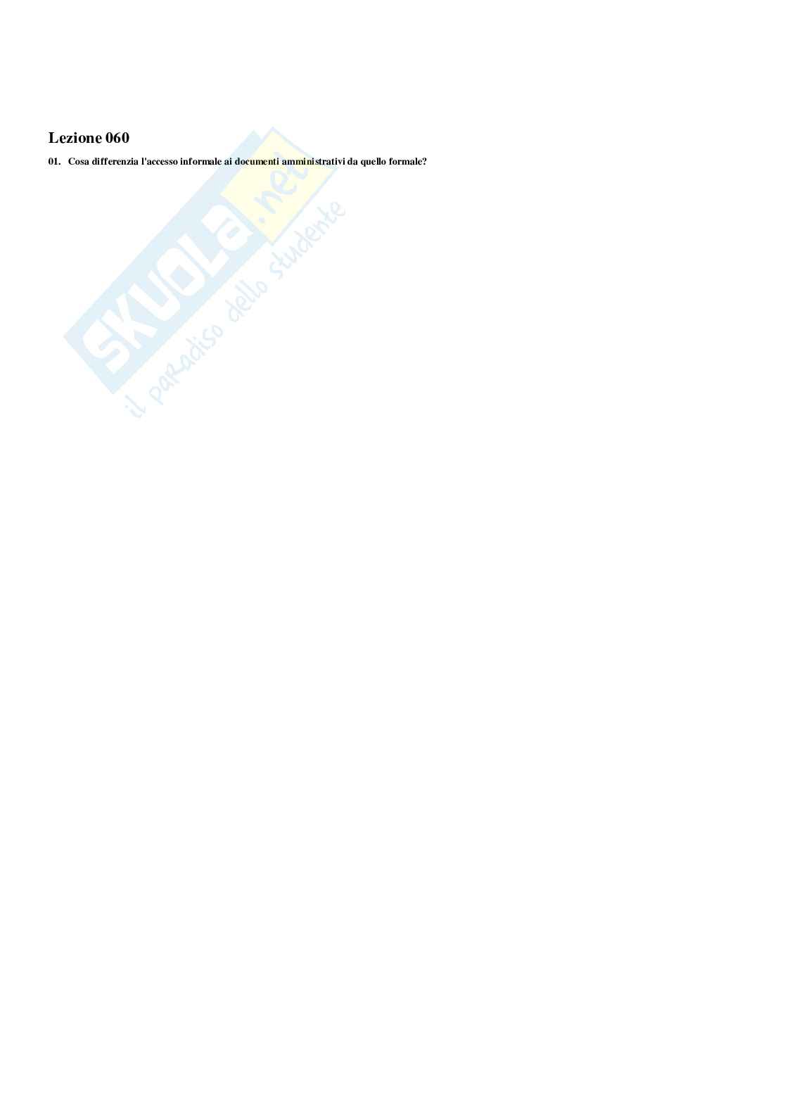 Paniere Diritto amministrativo I (2026) - Risposte multiple corrette Pag. 56
