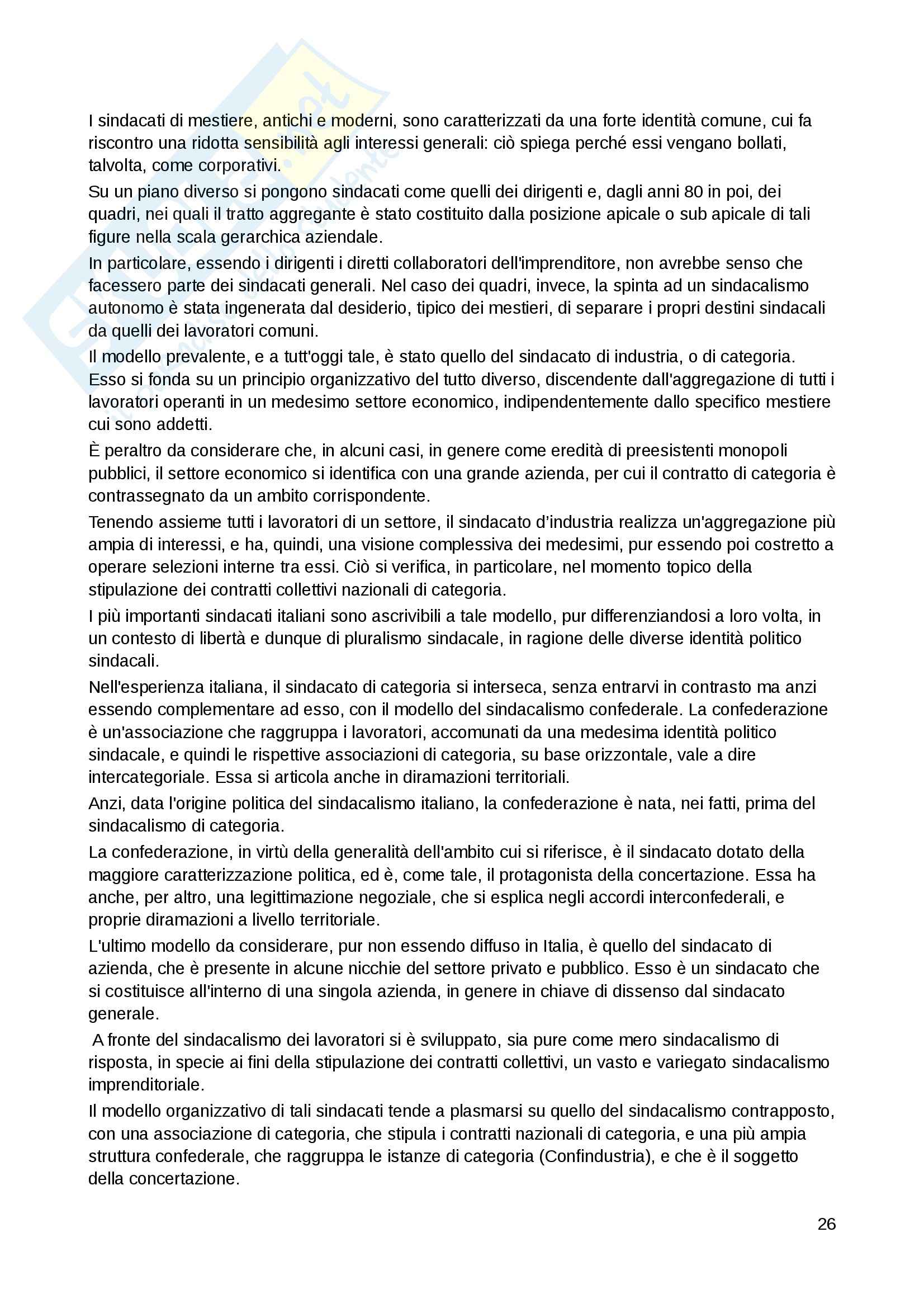Riassunto esame Diritto, prof. Faleri, libro consigliato Diritto del Lavoro, Del Punta Pag. 26