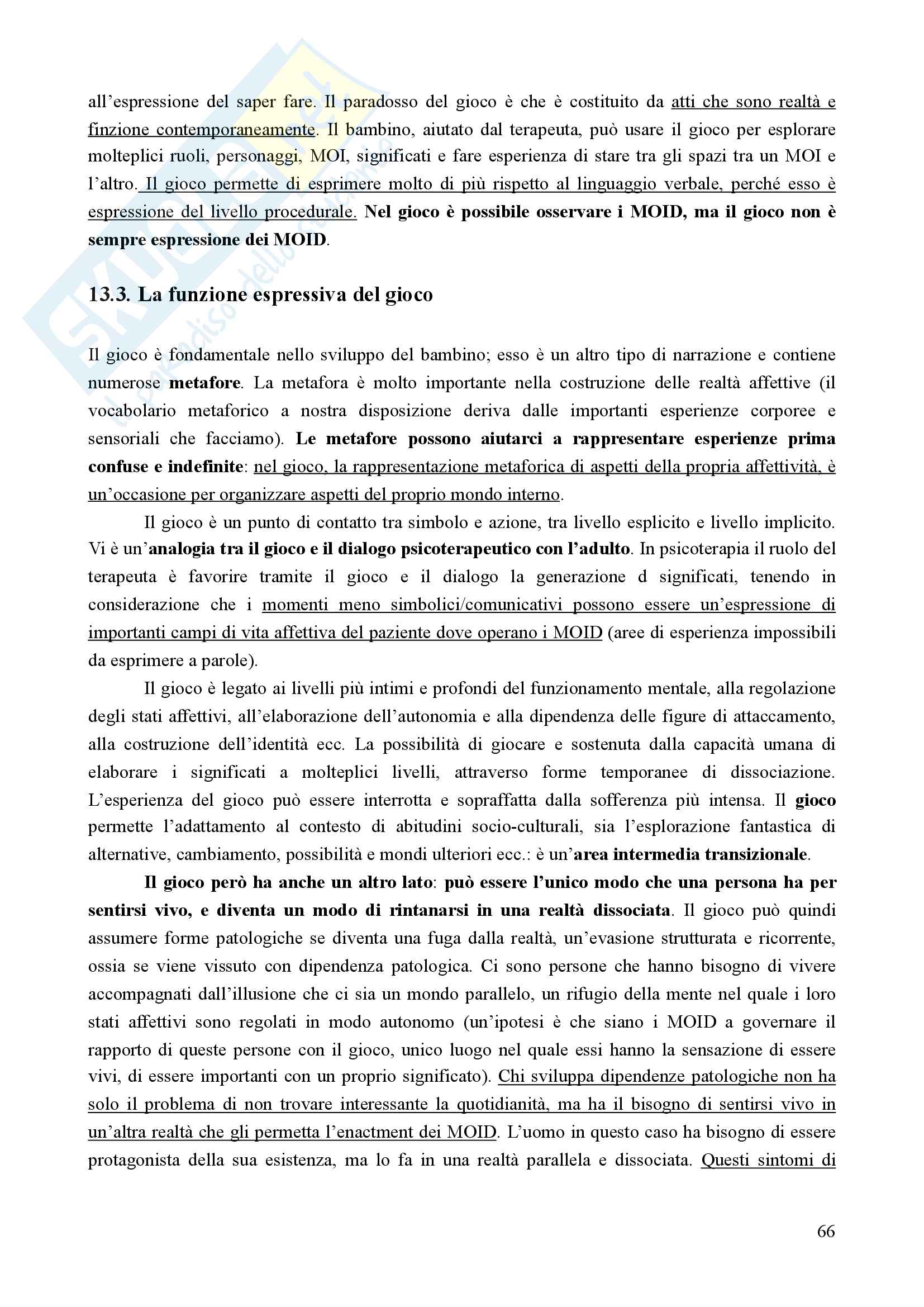 Riassunto esame Clinica dell'attaccamento, prof. Albasi, libro consigliato Attaccamenti traumatici di Cesare Albasi Pag. 66
