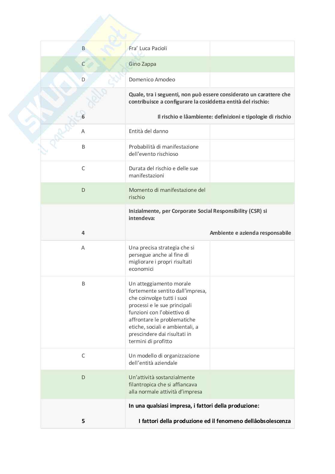 Risposte e appunti di Economia aziendale   Pag. 41