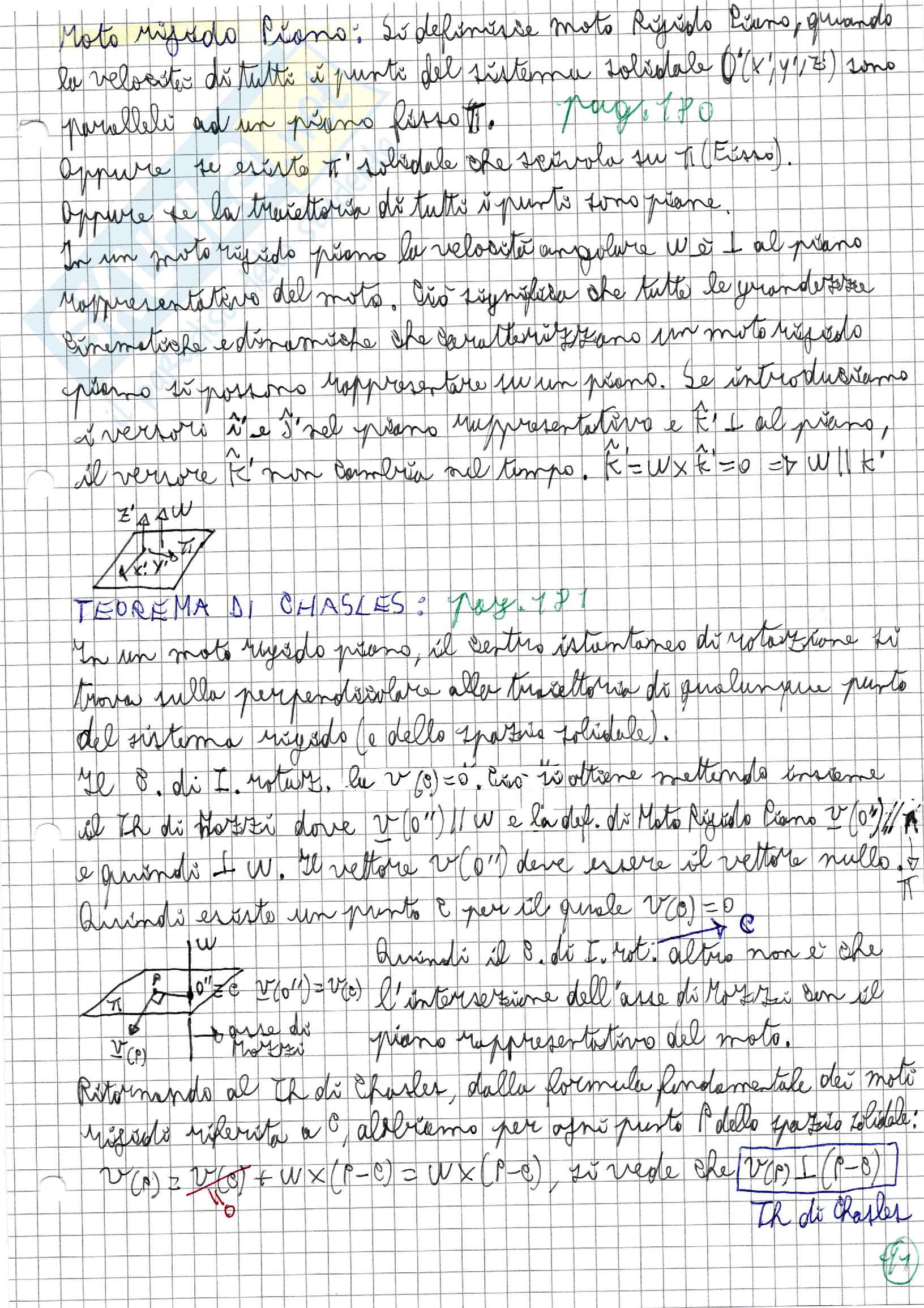 Preparazione per orale Meccanica razionale Pag. 11