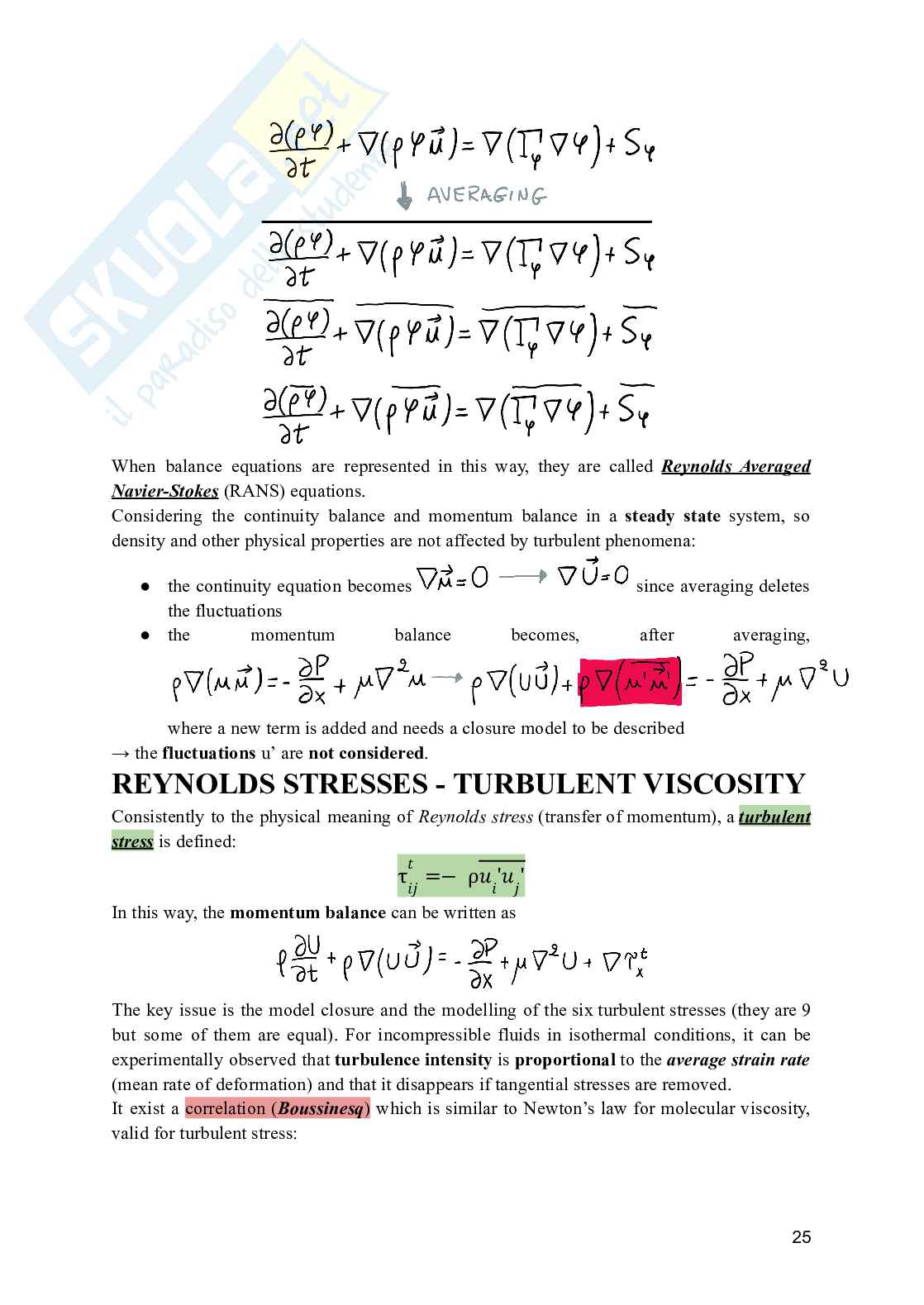 Process and Fluid Dynamics Simulation - Appunti, domande ed esercizi per l'esame Pag. 26