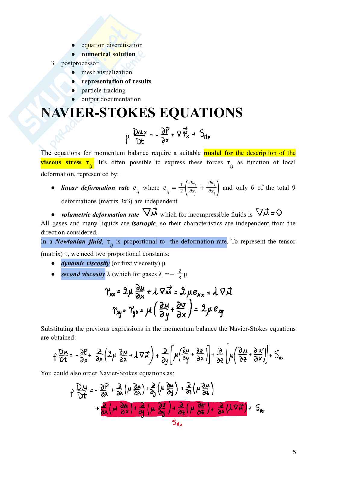Process and Fluid Dynamics Simulation - Appunti, domande ed esercizi per l'esame Pag. 6