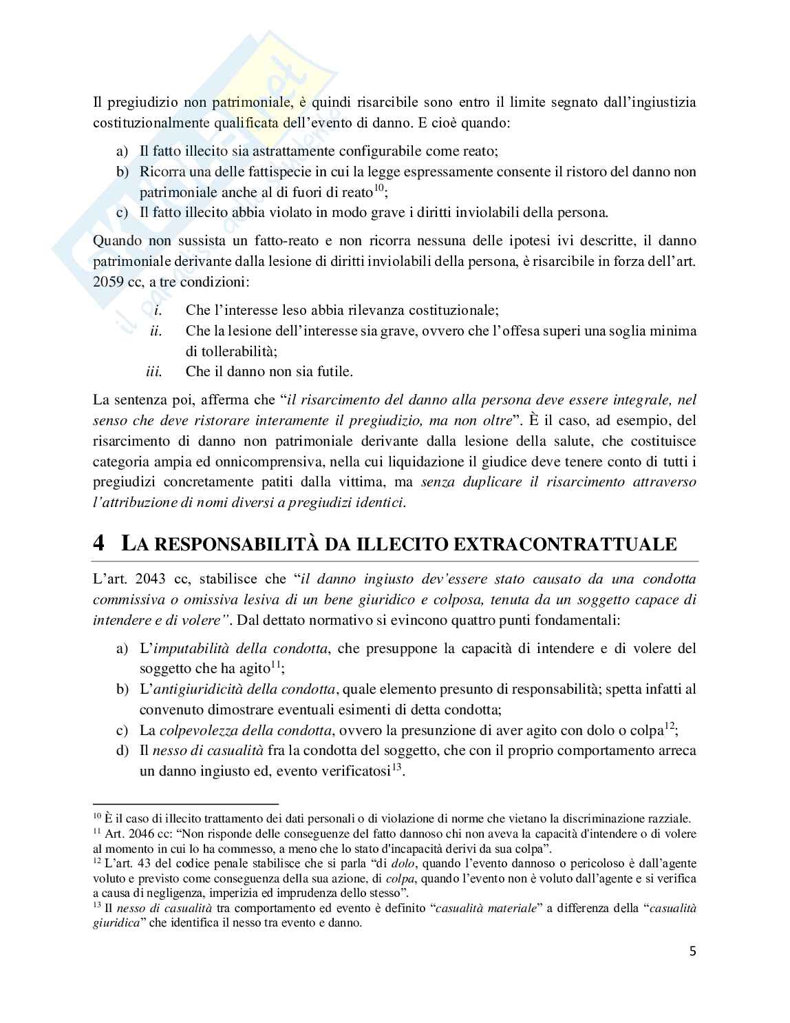 Diritto della responsabiltà civile Pag. 6