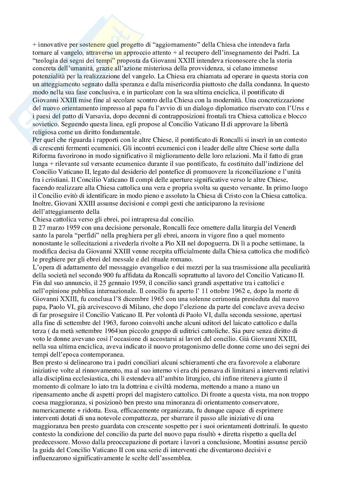 Riassunto esame Storia del cristianesimo dalla riforma alla globalizzione , prof. Vian Giovanni, libro consigliato Storia del cristianesimo, l'età contemporanea (secoli XIX-XXI),  Vian Pag. 86