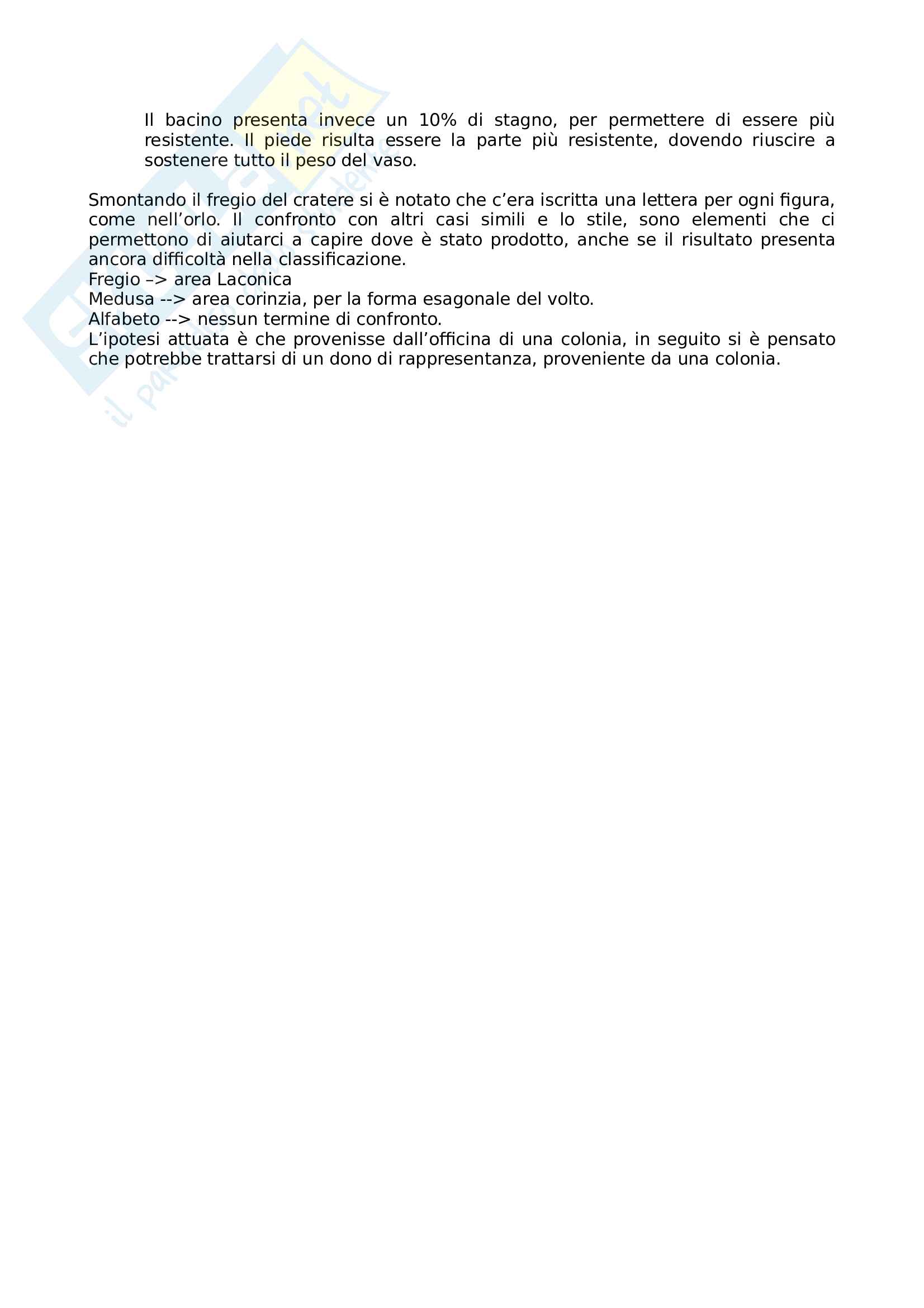 Appunti lezioni archeologia greca, Rebaudo Ludovico Pag. 11