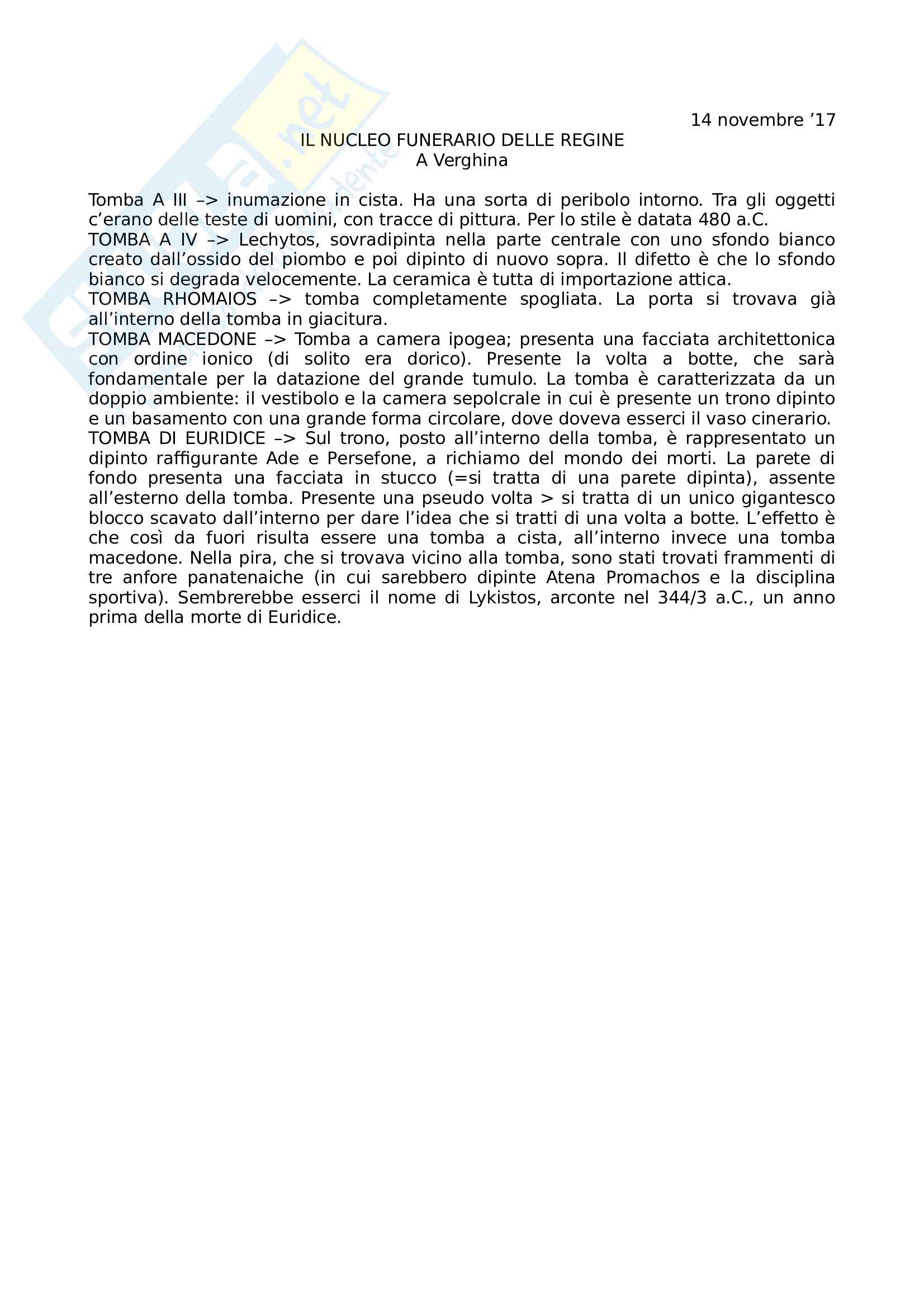 Appunti lezioni archeologia greca, Rebaudo Ludovico Pag. 21