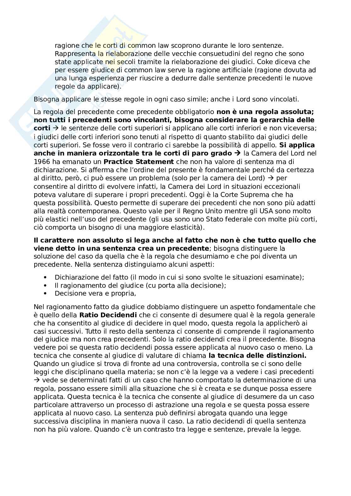 Fonti del Common Law Pag. 2