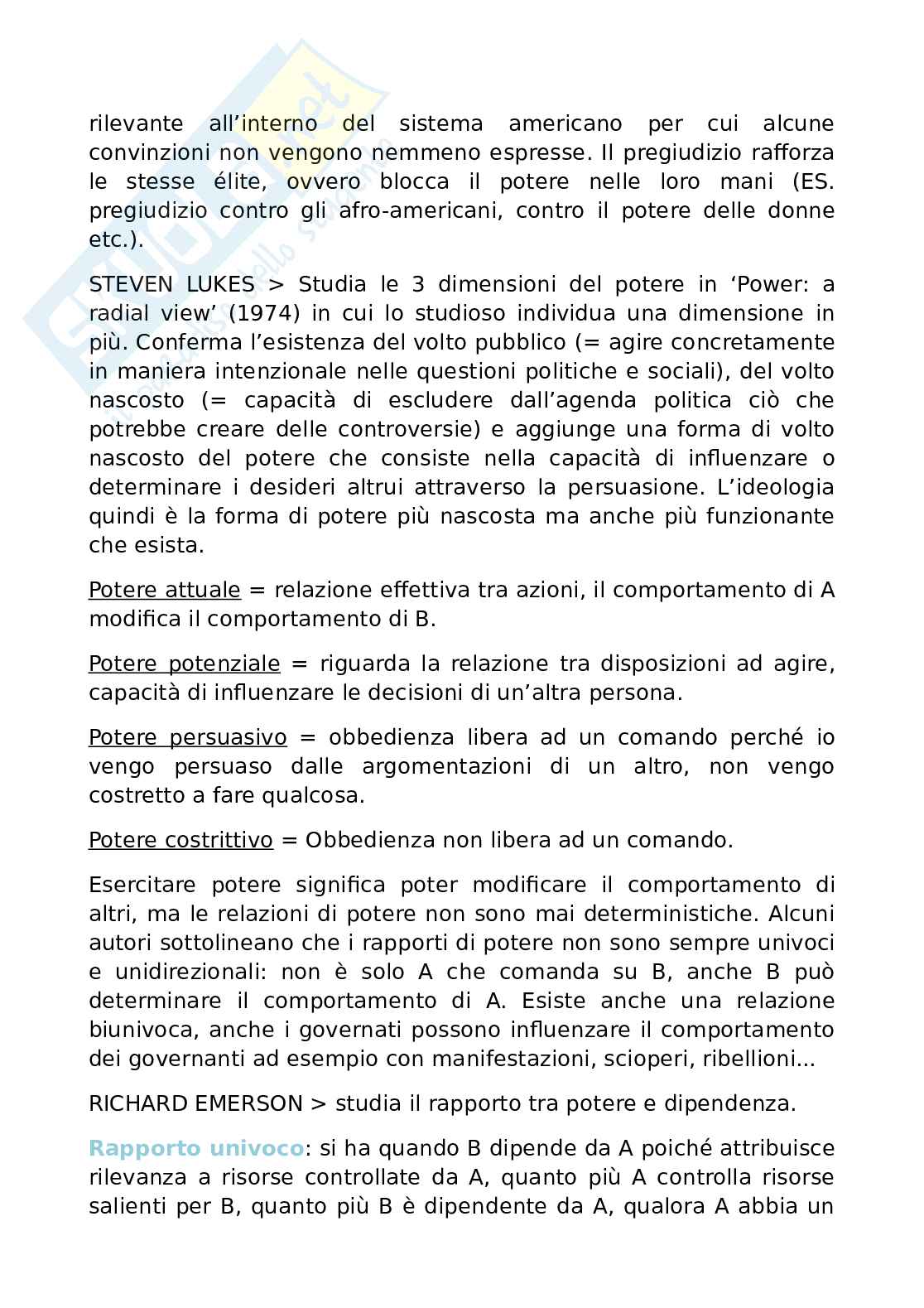 Appunti Completi Politica e Comunicazione I semestre prof. Luca Gino Castellin Pag. 31