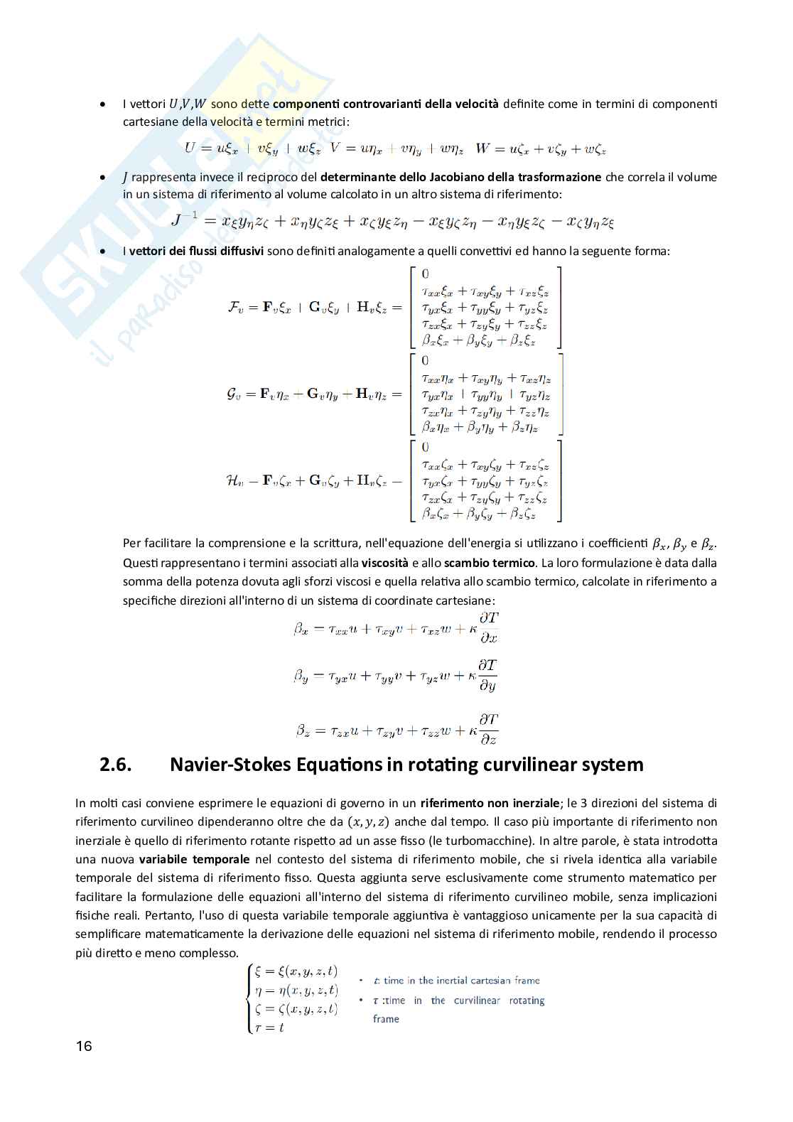 Teoria di Fluidodinamica computazionale Pag. 16