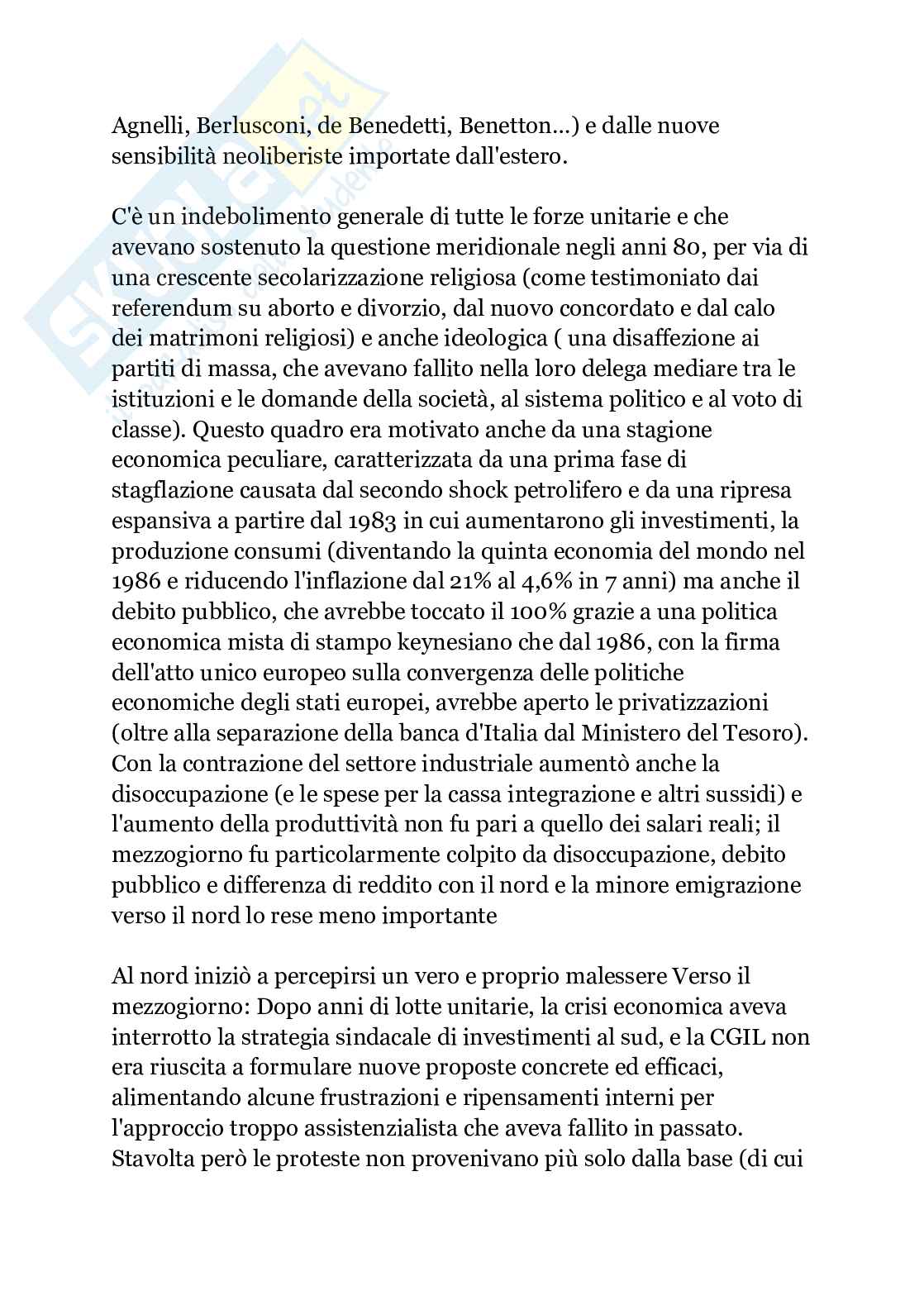 Storia contemporanea - Questione meridionale Pag. 11